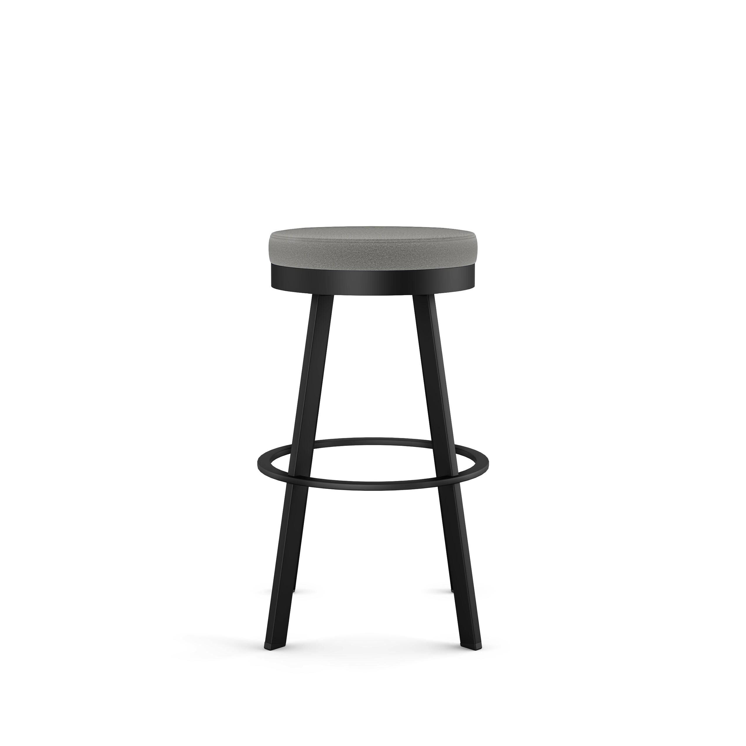 26" Swice Counter Height Barstool with Upholstered Seat - Amisco: Sturdy Steel Frame, Modern Style