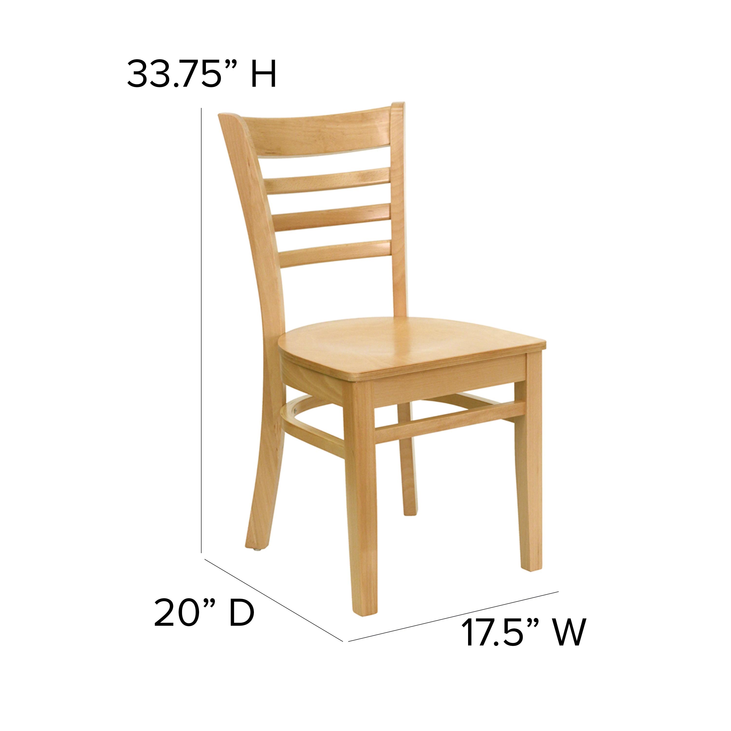 Ladder Back Wooden Restaurant Chair