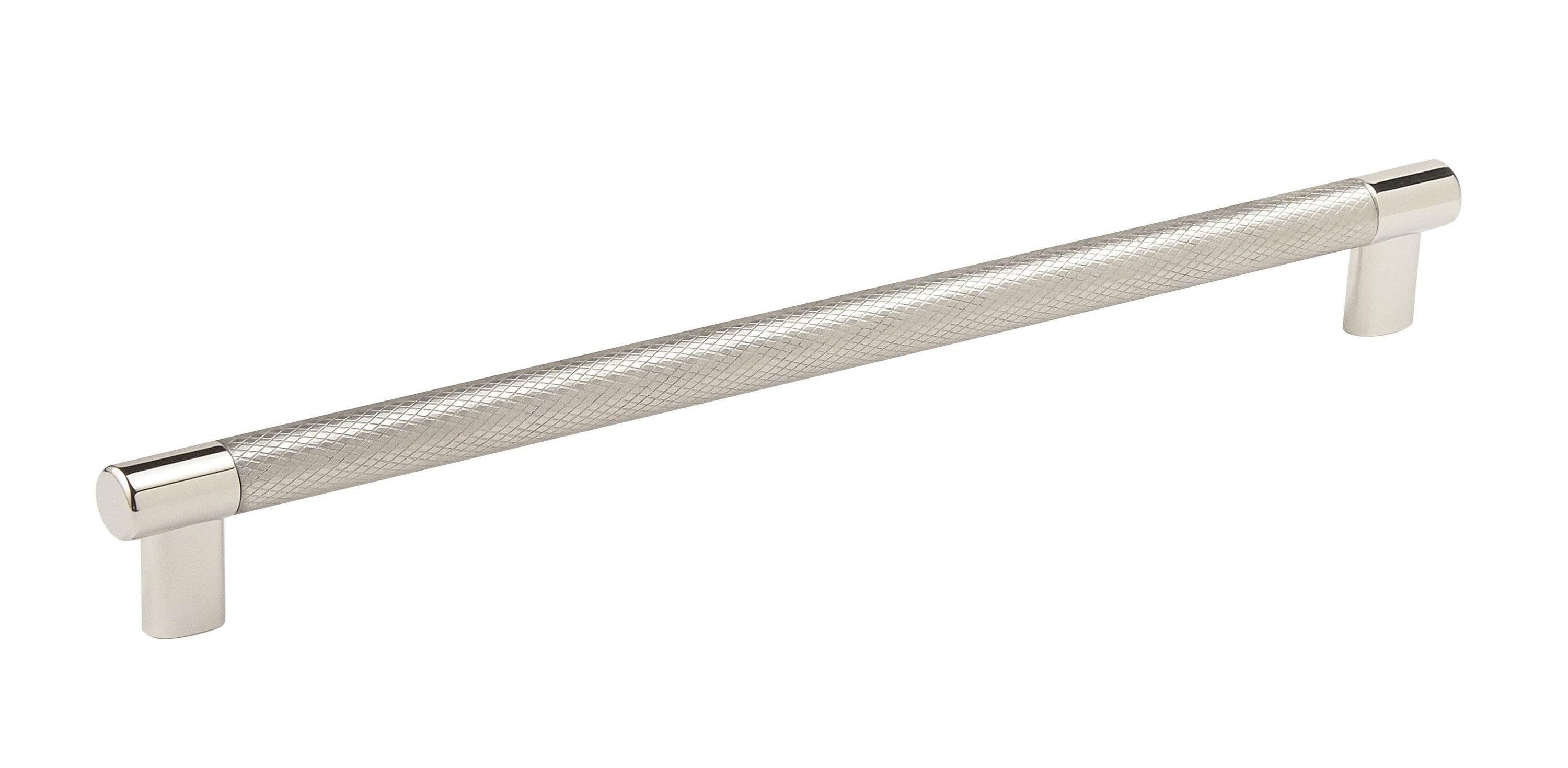 Amerock Esquire 12-5/8 inch (320mm) Center-to-Center Polished Nickel/Stainless Steel Cabinet Pull