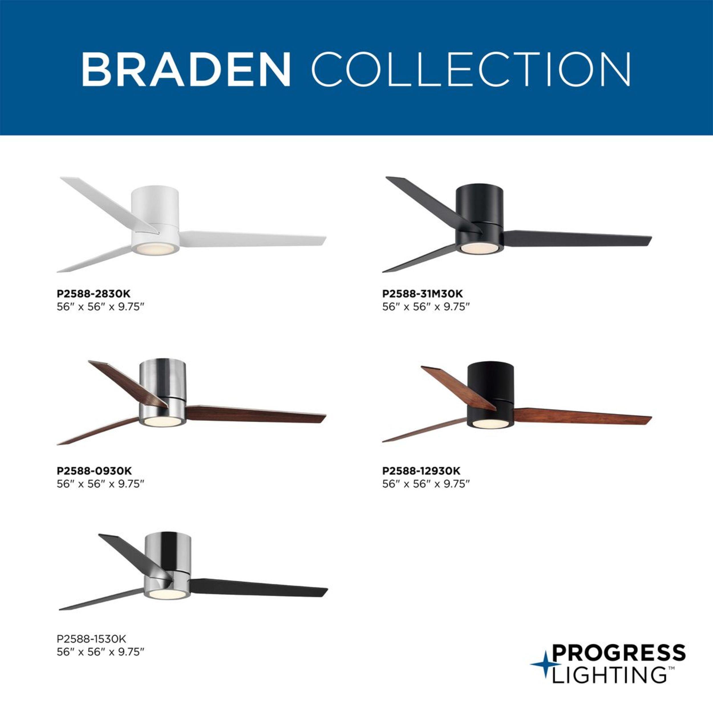 Goren 56'' 3 Blade Ceiling Fan with LED Light Kit