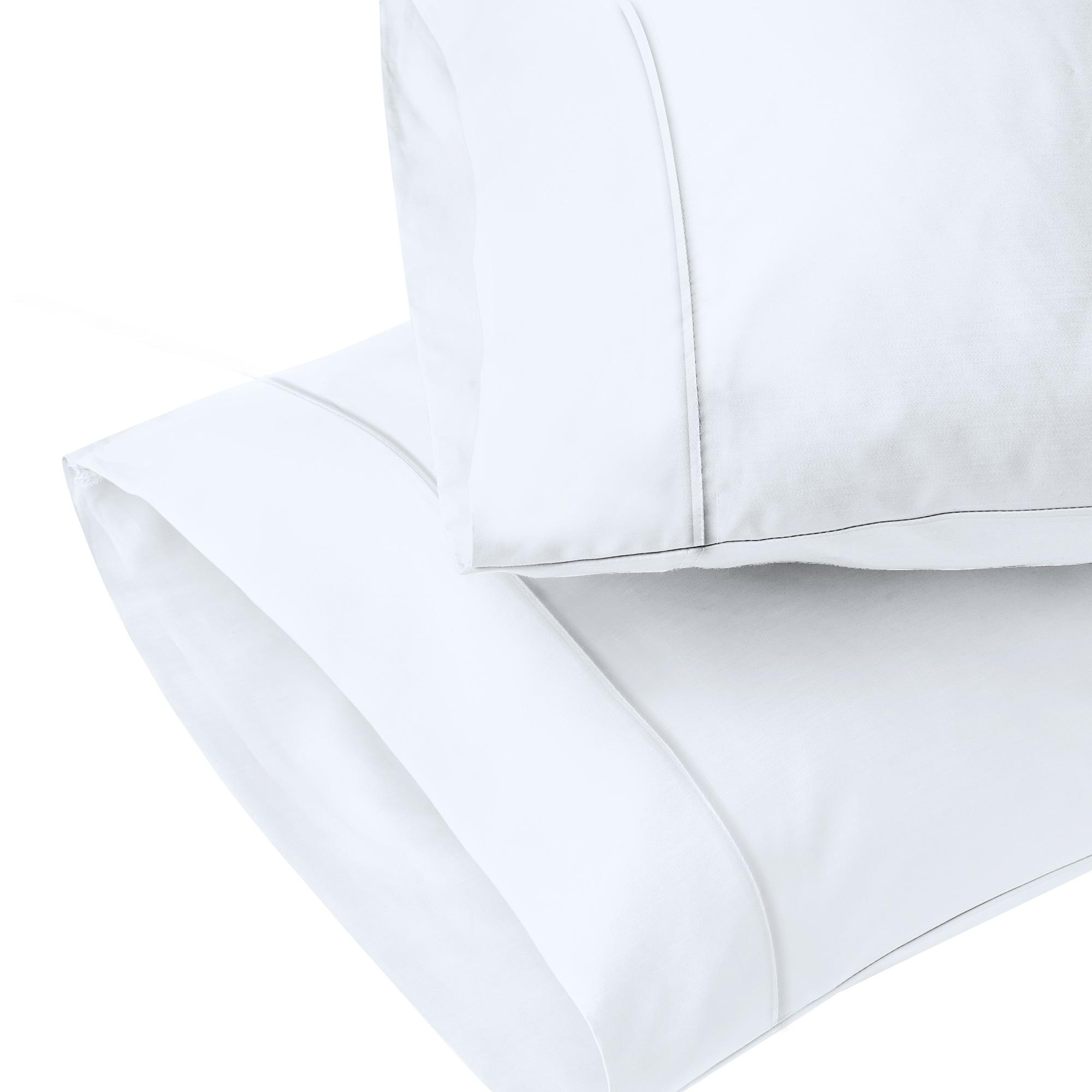 Standard 1000 Thread Count Cotton Pillowcase Set White - Aireolux