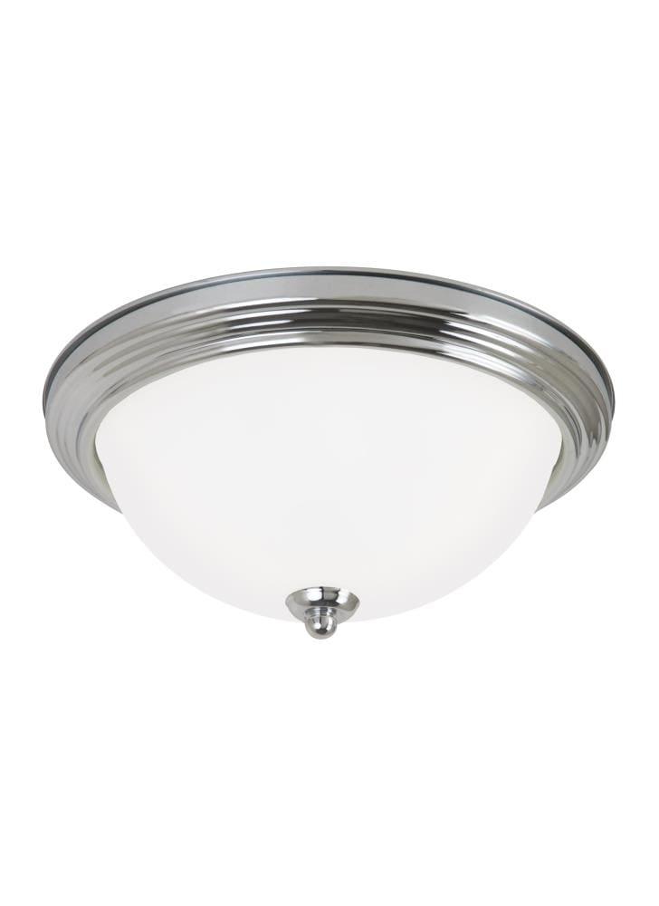 Ceiling Flush Mount 1-Light Chrome Flush Mount with LED Bulb