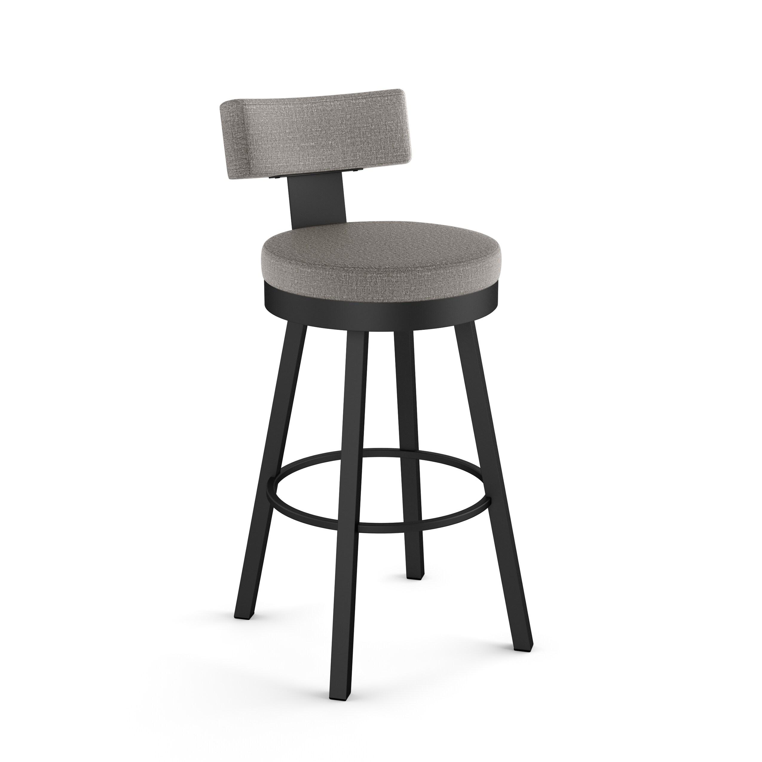 Amisco Morgan Counter Height Barstool : 360 Swivel, Polyester Upholstery, Steel Frame, 300lbs Capacity