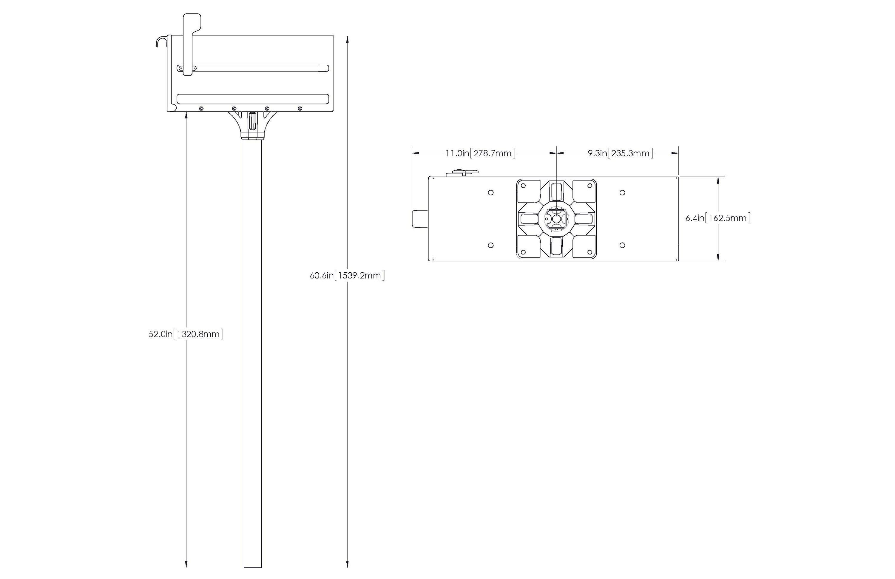 MB1 Post Mounted Mailbox