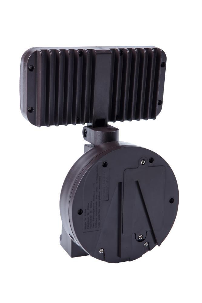 Utilitech 110-Degree 1-Head Bronze Solar Powered Integrated LED Motion-Activated Flood Light with Timer