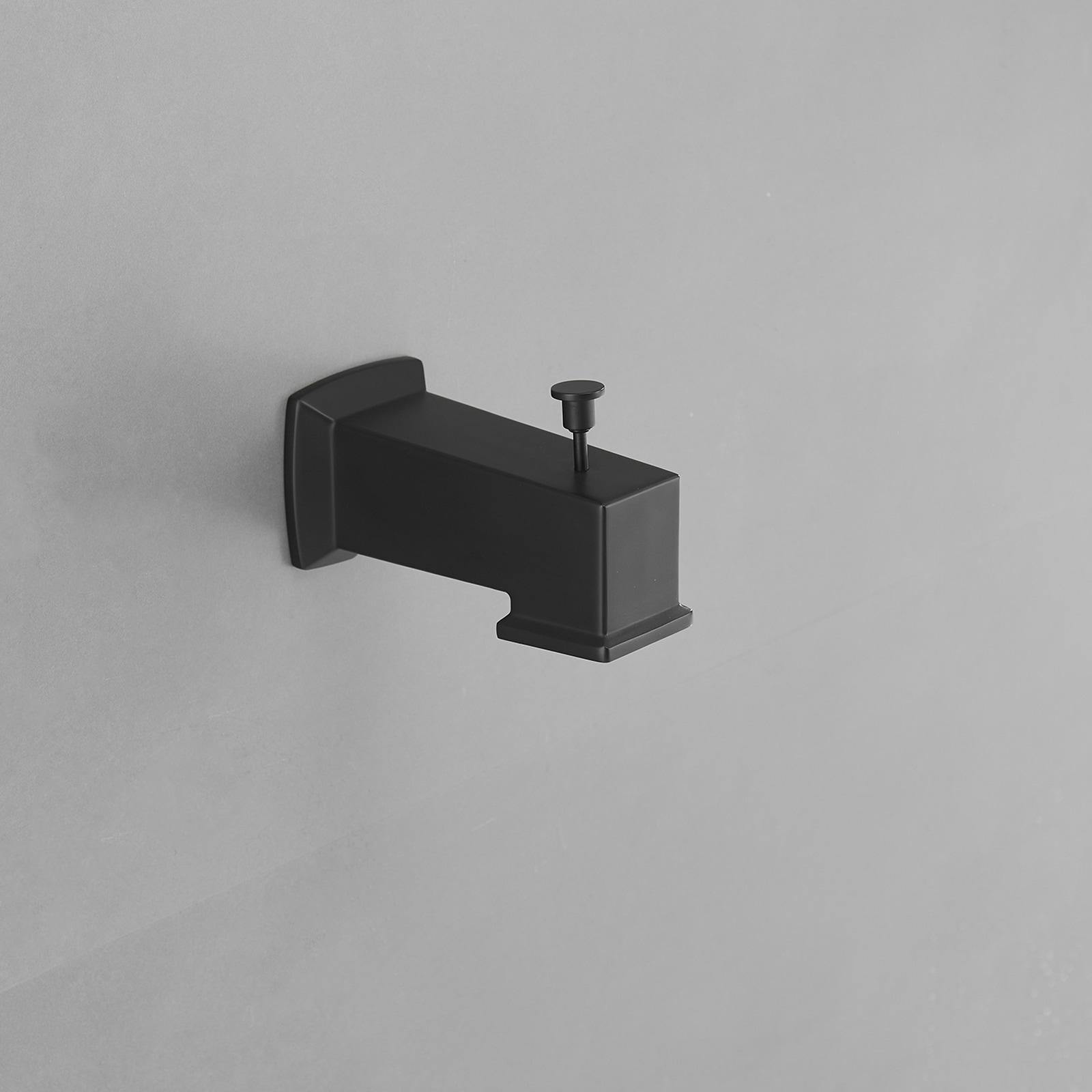 Single Handle 2-Spray Rainfall Square Shower Faucet Set 1.8 GPM with Tub Spout Combo High pressure