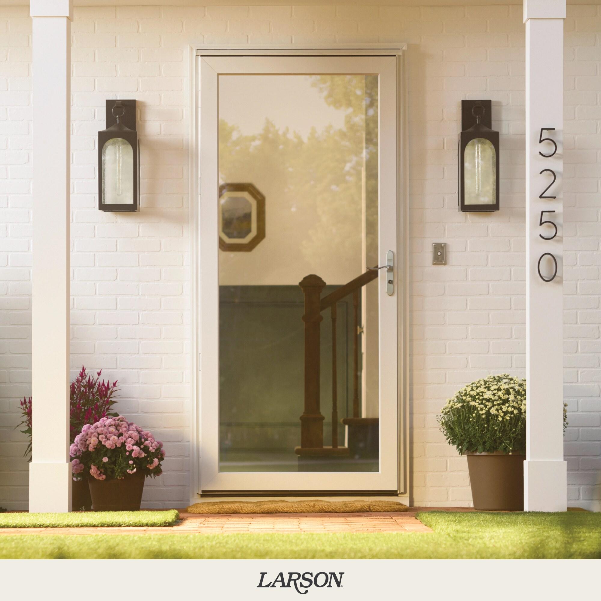 LARSON Platinum Interchangeable Full Glass Storm Door with Low-E (handle sold separately)