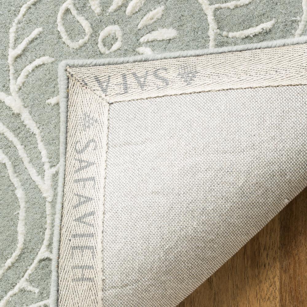 Bella BEL153 Hand Tufted Area Rug - Grey/Ivory - 4'x6' - Safavieh.