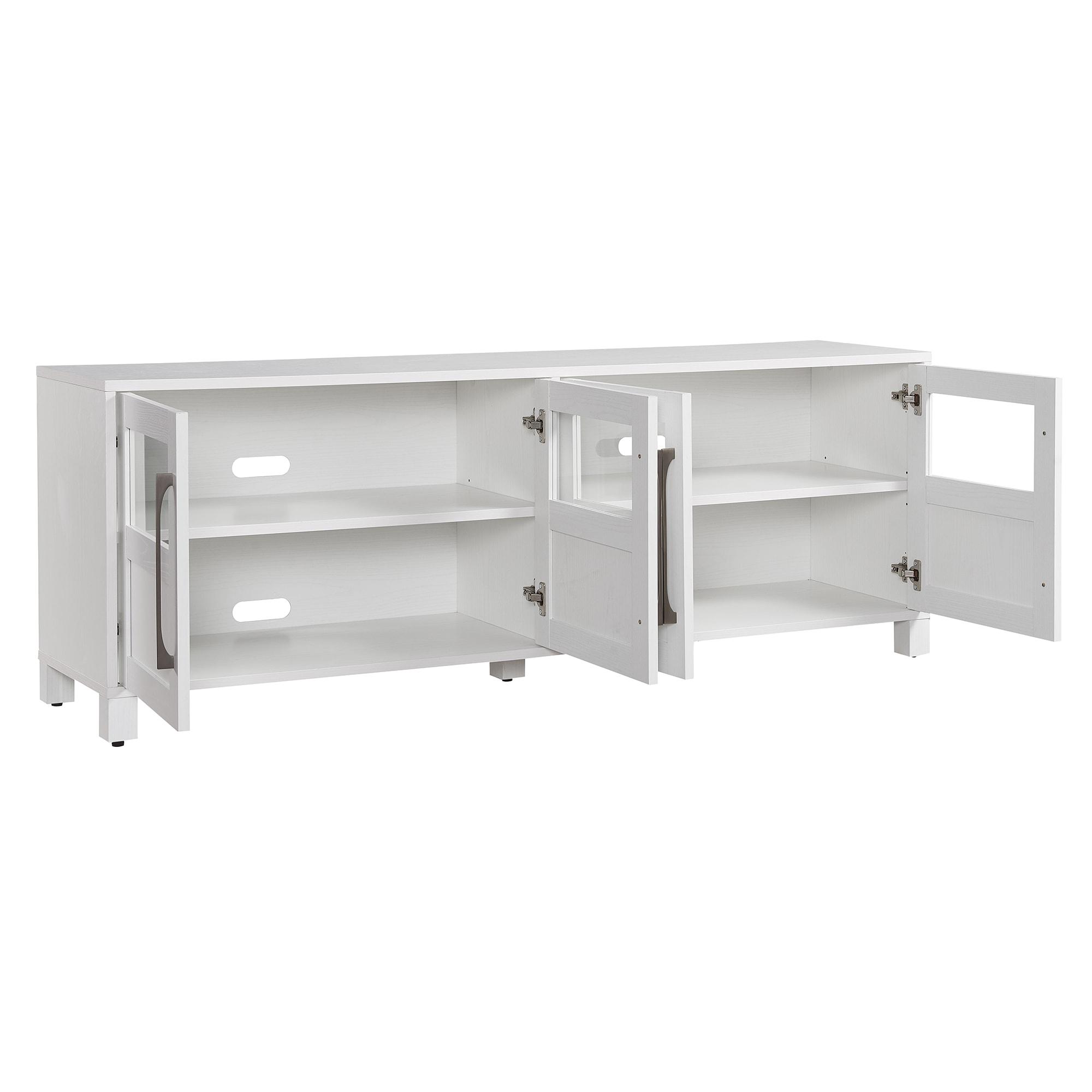 Evelyn&Zoe Holbrook Rectangular TV Stand for TV's up to 75", White