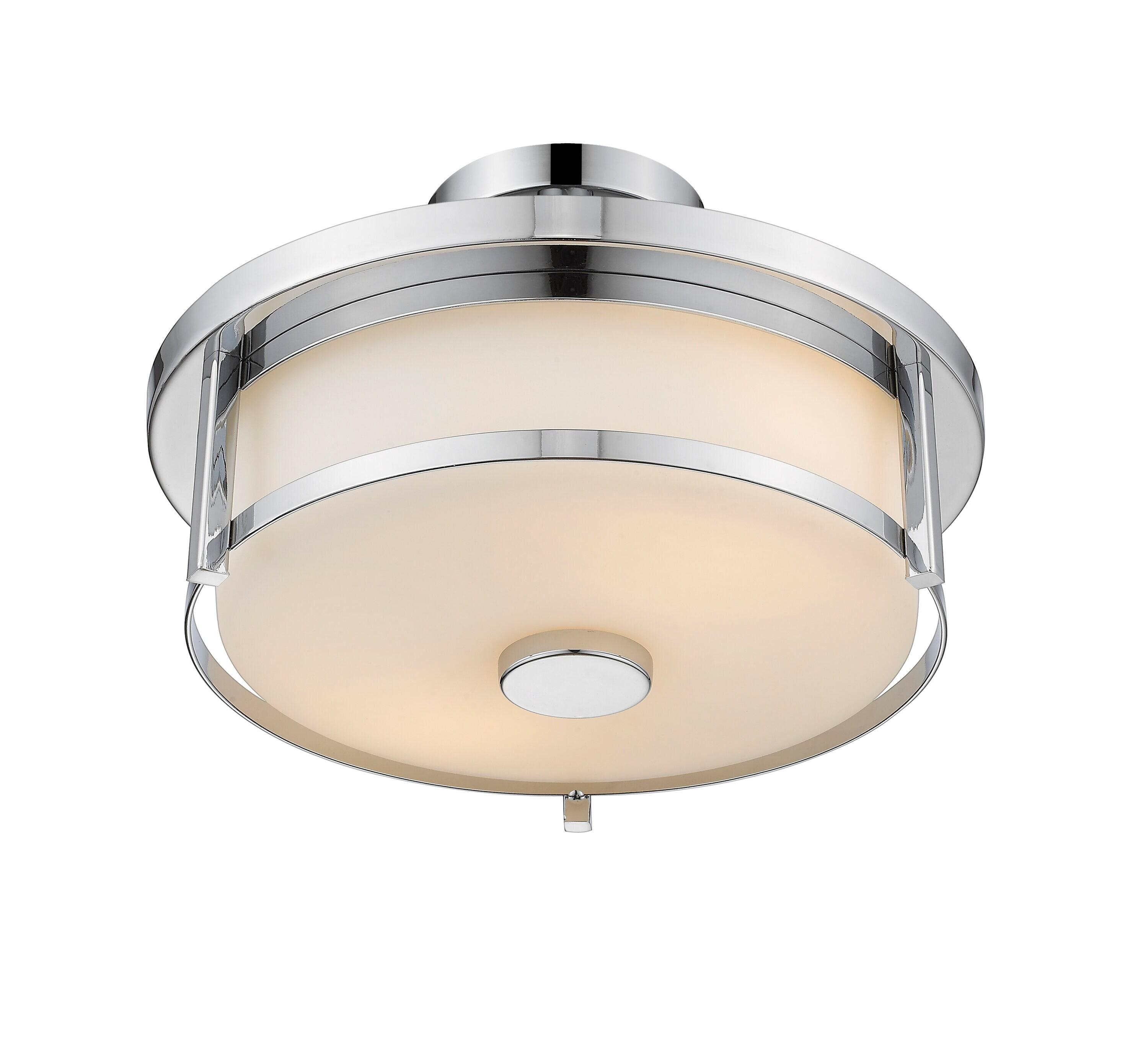 Z-Lite Savannah 2 Light Semi Flush Mount in Chrome