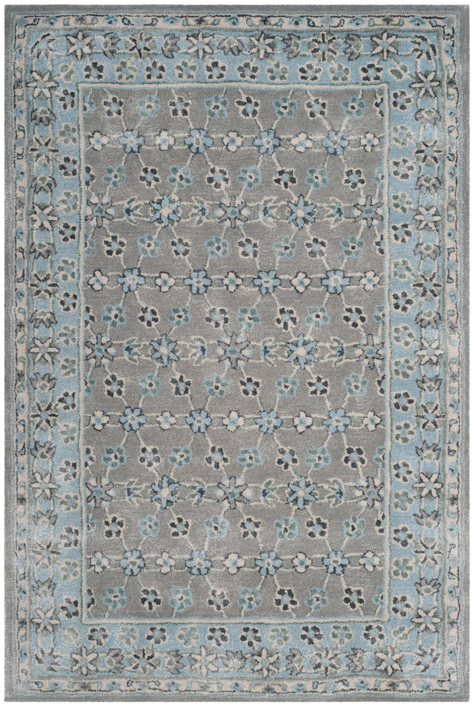 SAFAVIEH Bella Ridley Oriental Area Rug, Silver/Light Blue, 4' x 6'