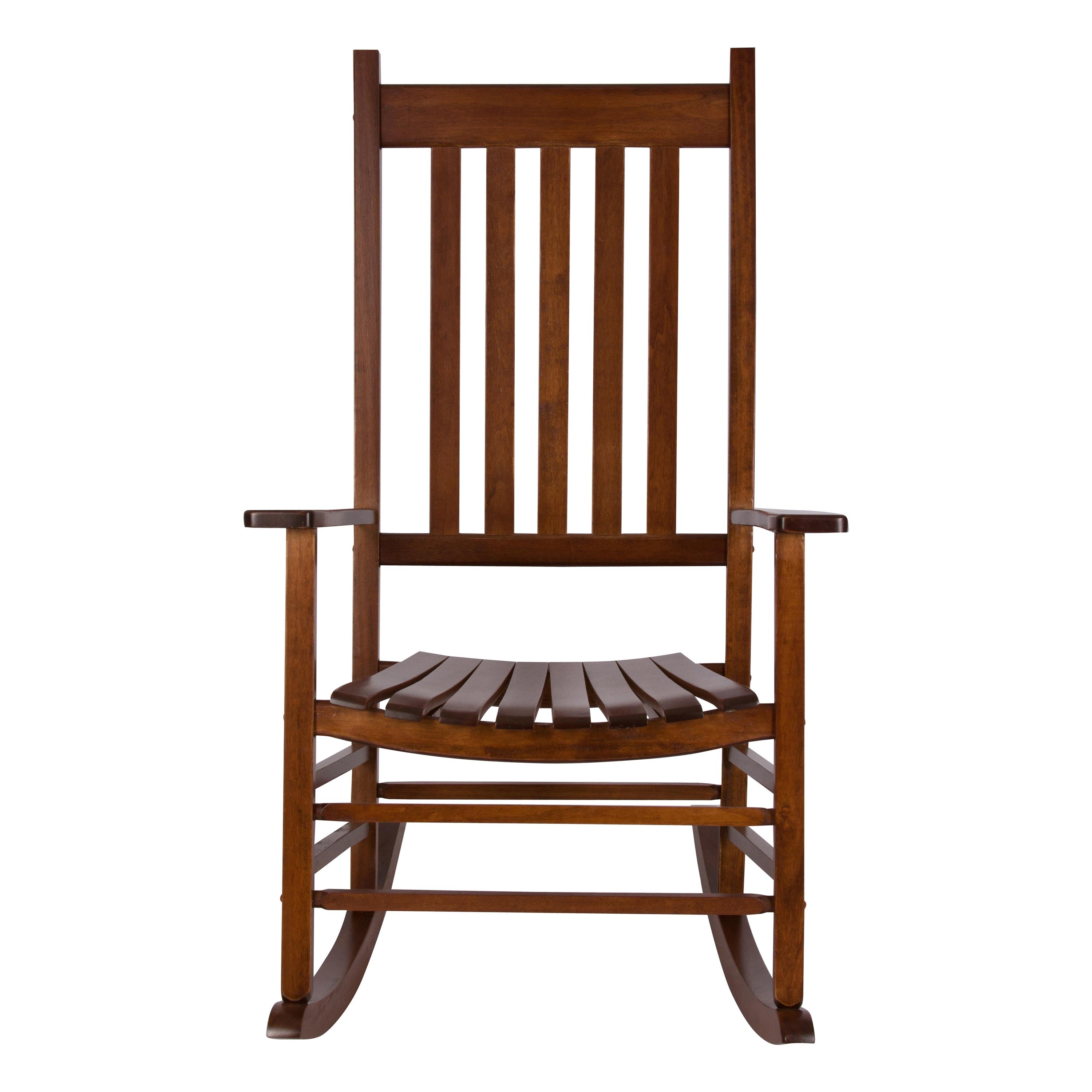 Shine Company Vermont Hardwood Outdoor Porch Patio Furniture Rocker Chair, Oak