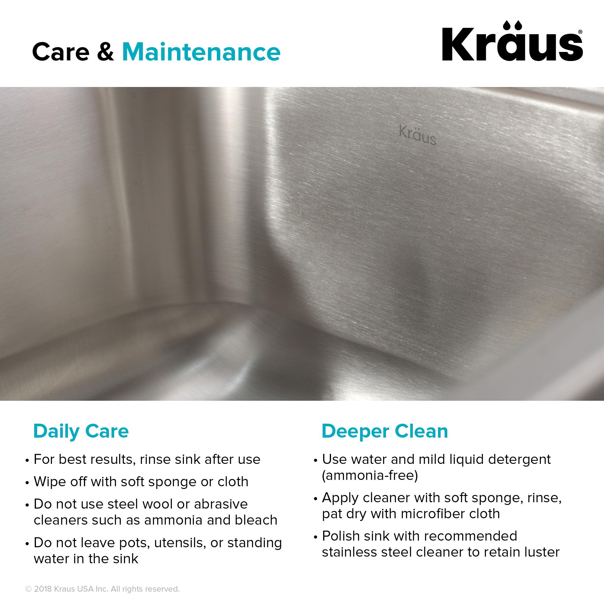 KRAUS Premier 16 Gauge Undermount Single Bowl Stainless Steel Kitchen Sink