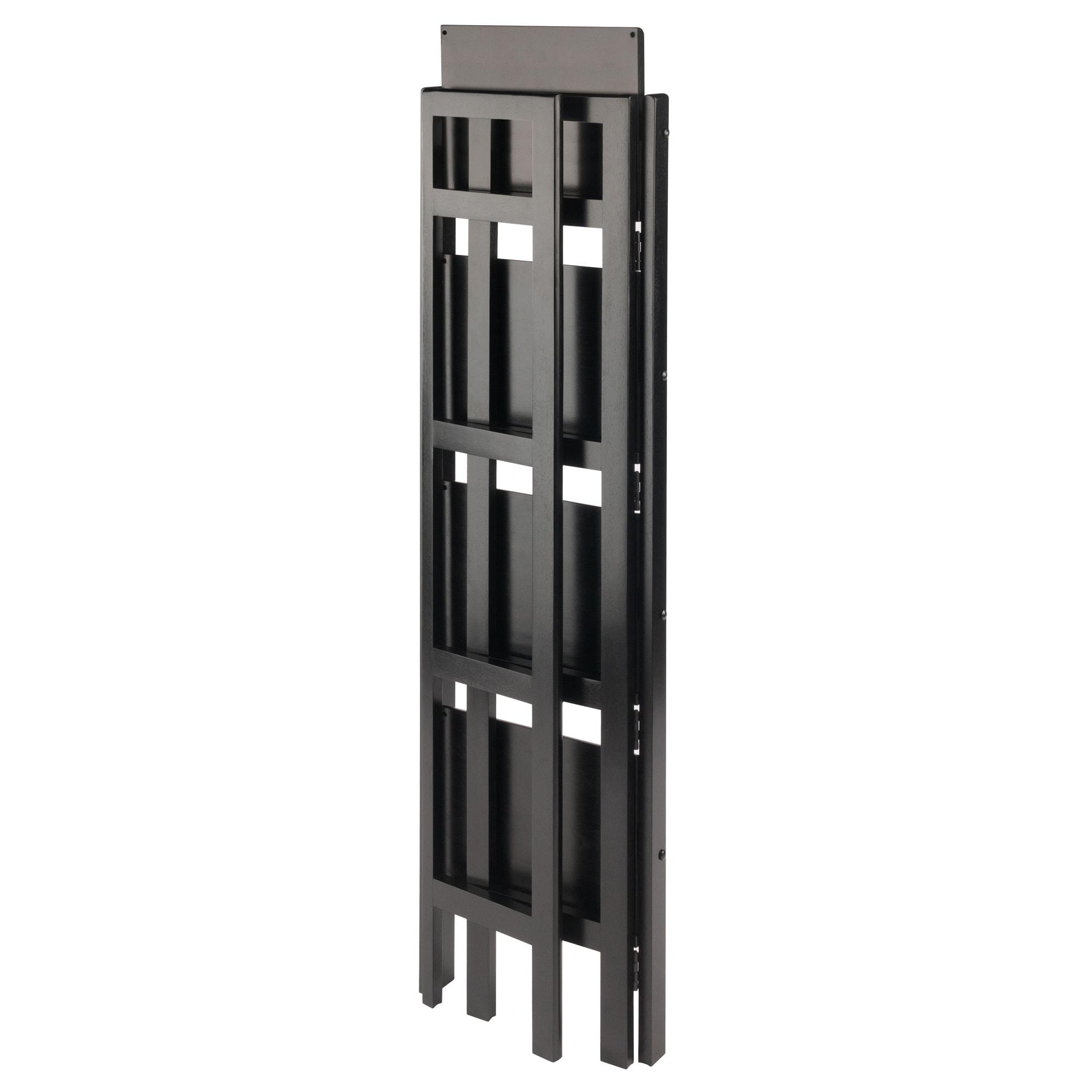 Winsome 51.34" Terry Folding Bookshelf Black