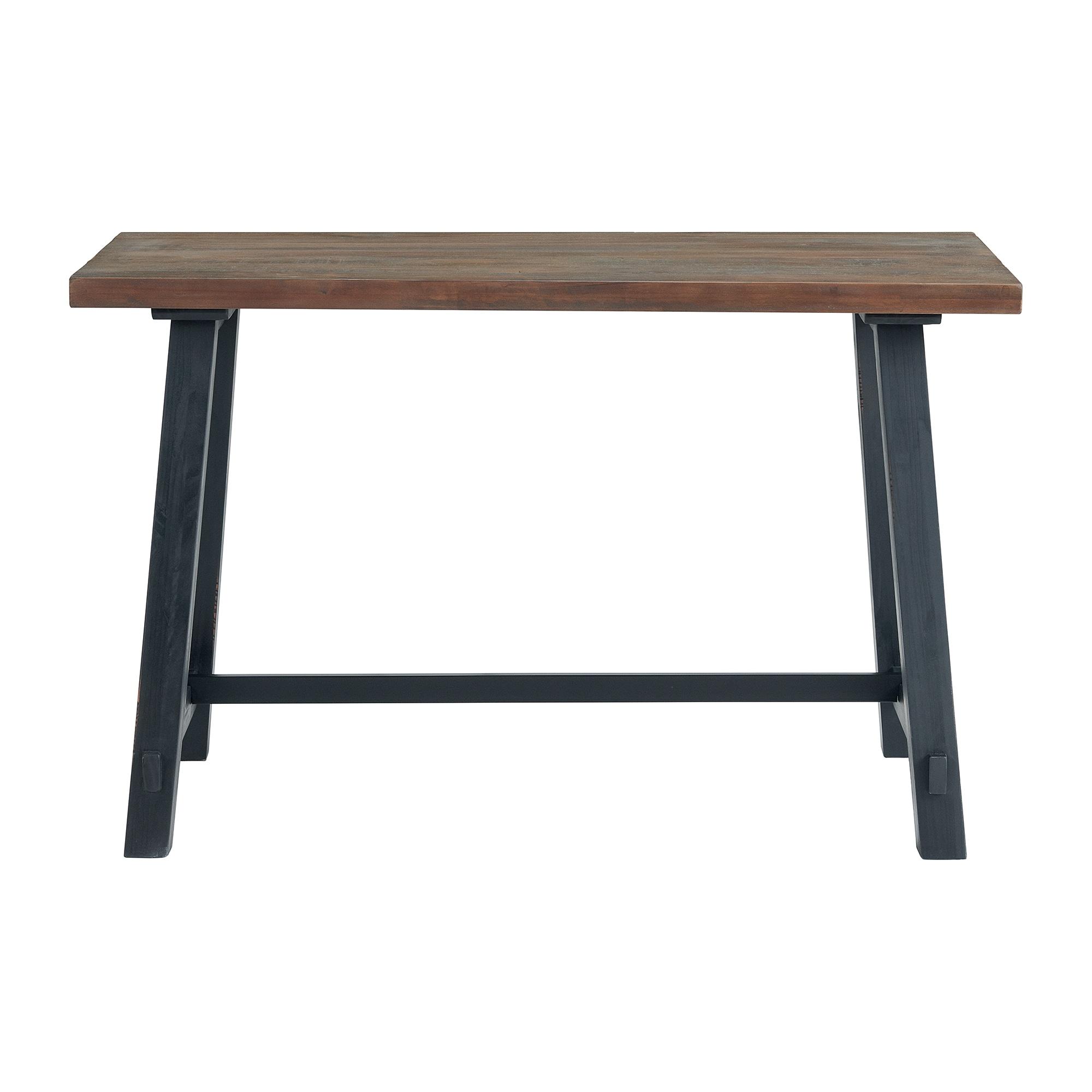 48" Adam Solid Wood Desk Rustic Natural - Alaterre Furniture: Stained Finish, No Storage, Home Office