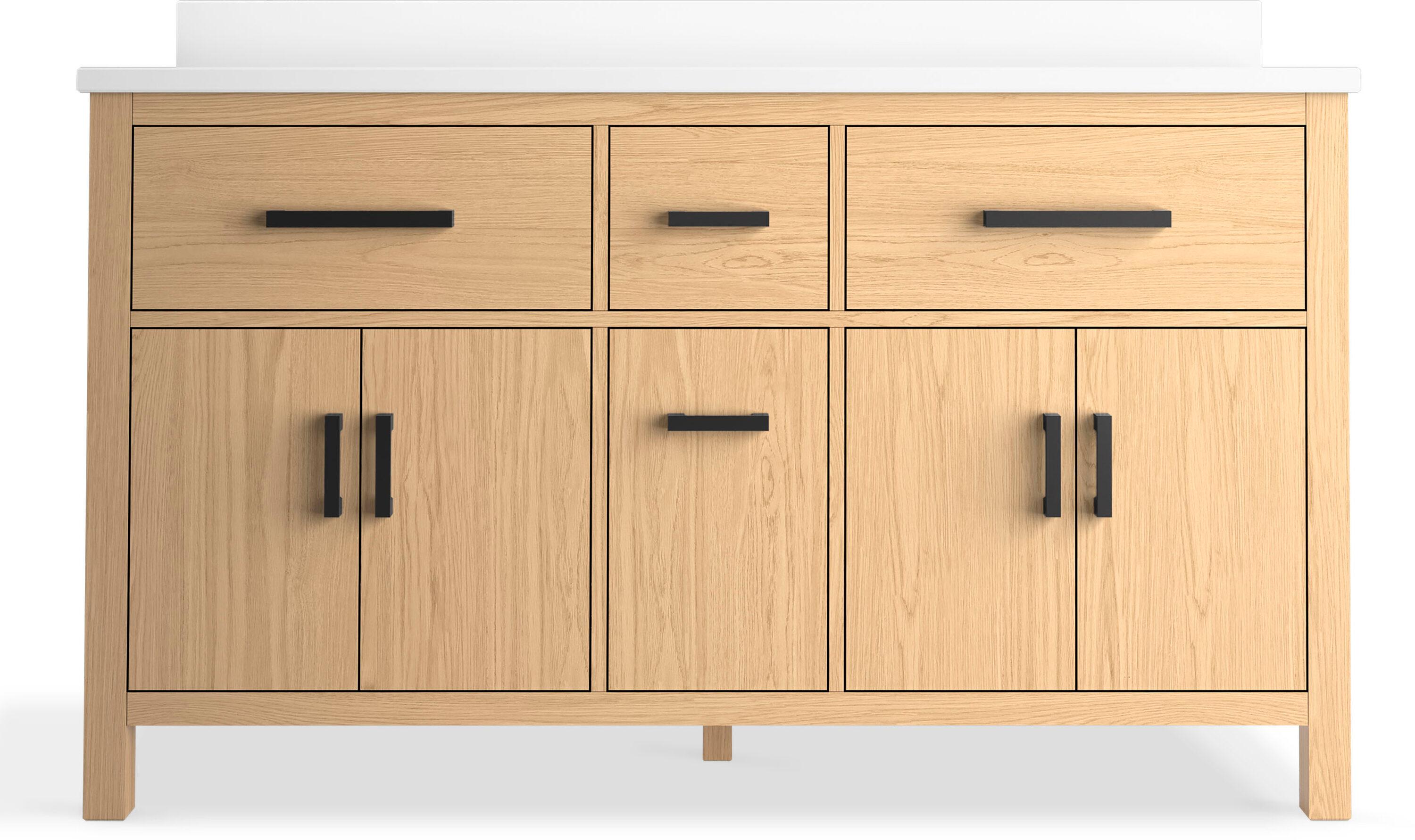 Kresla 60 In. Bathroom Vanity Cabinet With Sinks And Quartz Top