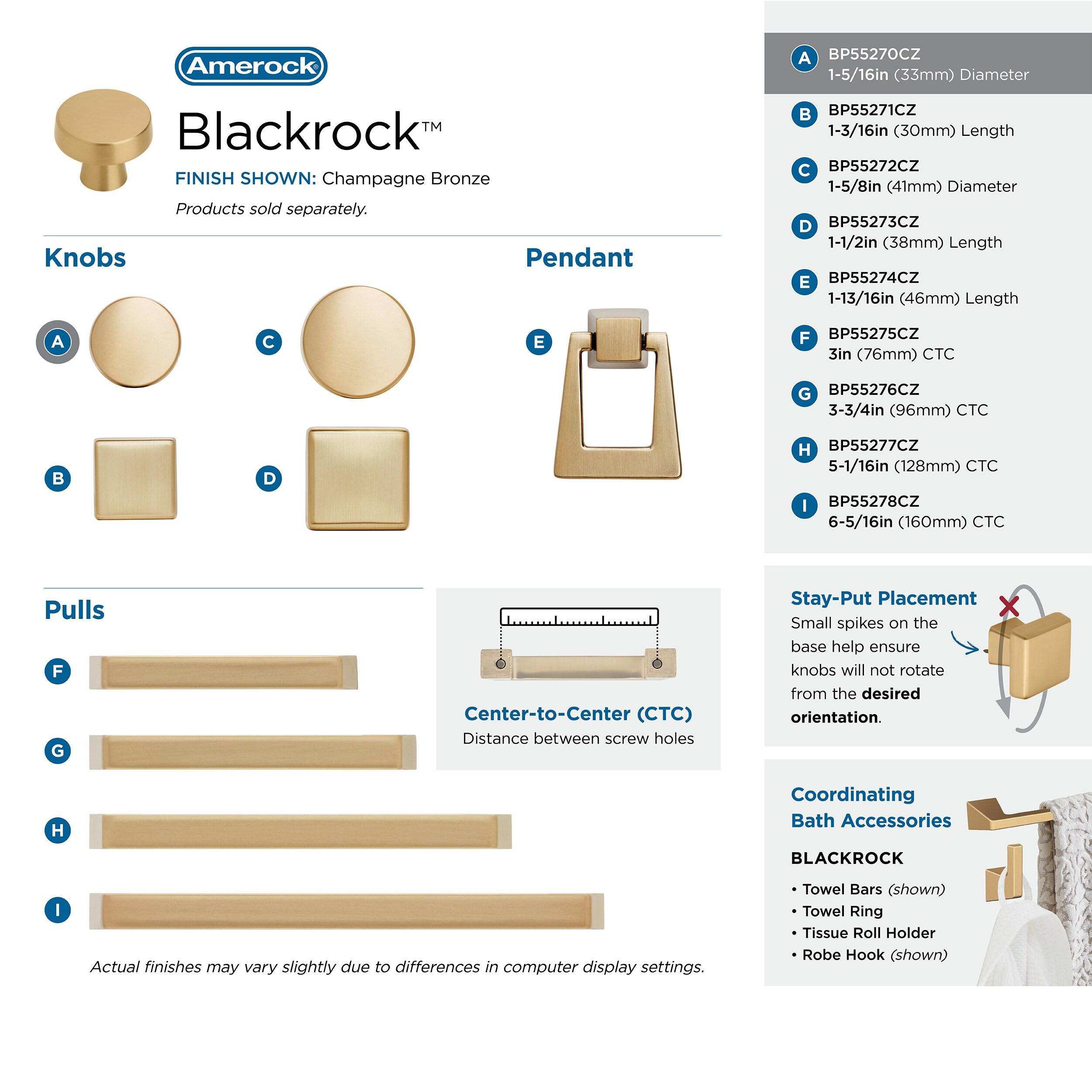 Blackrock 1 5/16" Diameter Mushroom Knob