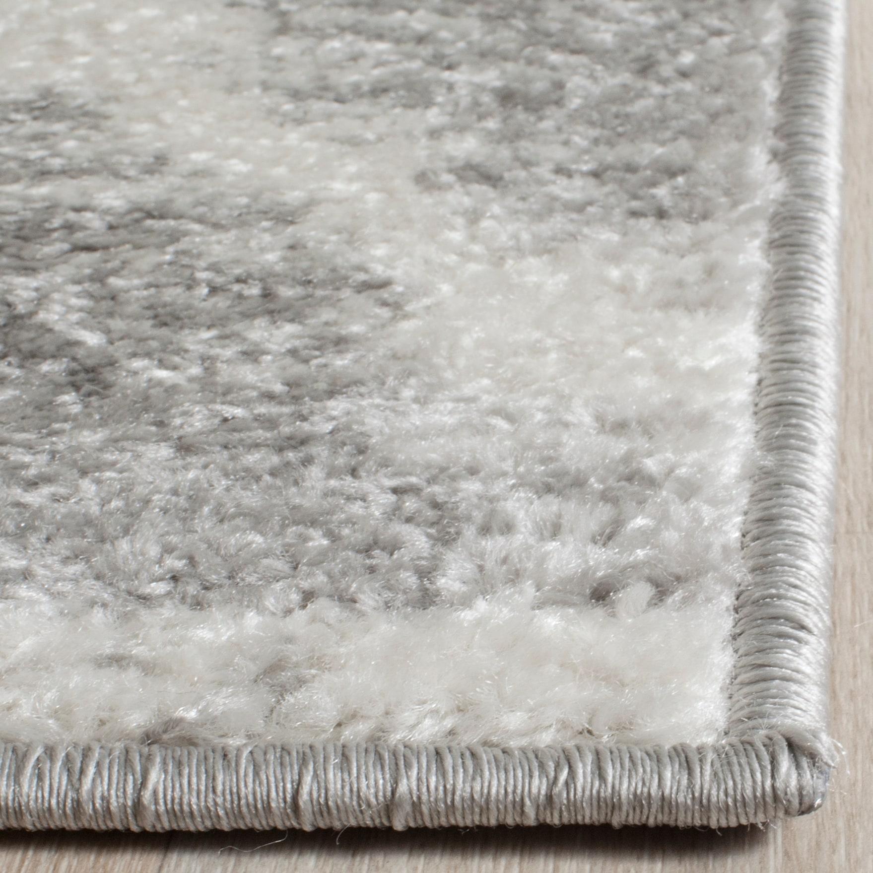 Adirondack ADR120 Power Loomed Area Rug - Silver/Ivory - 6'x6' - Safavieh.