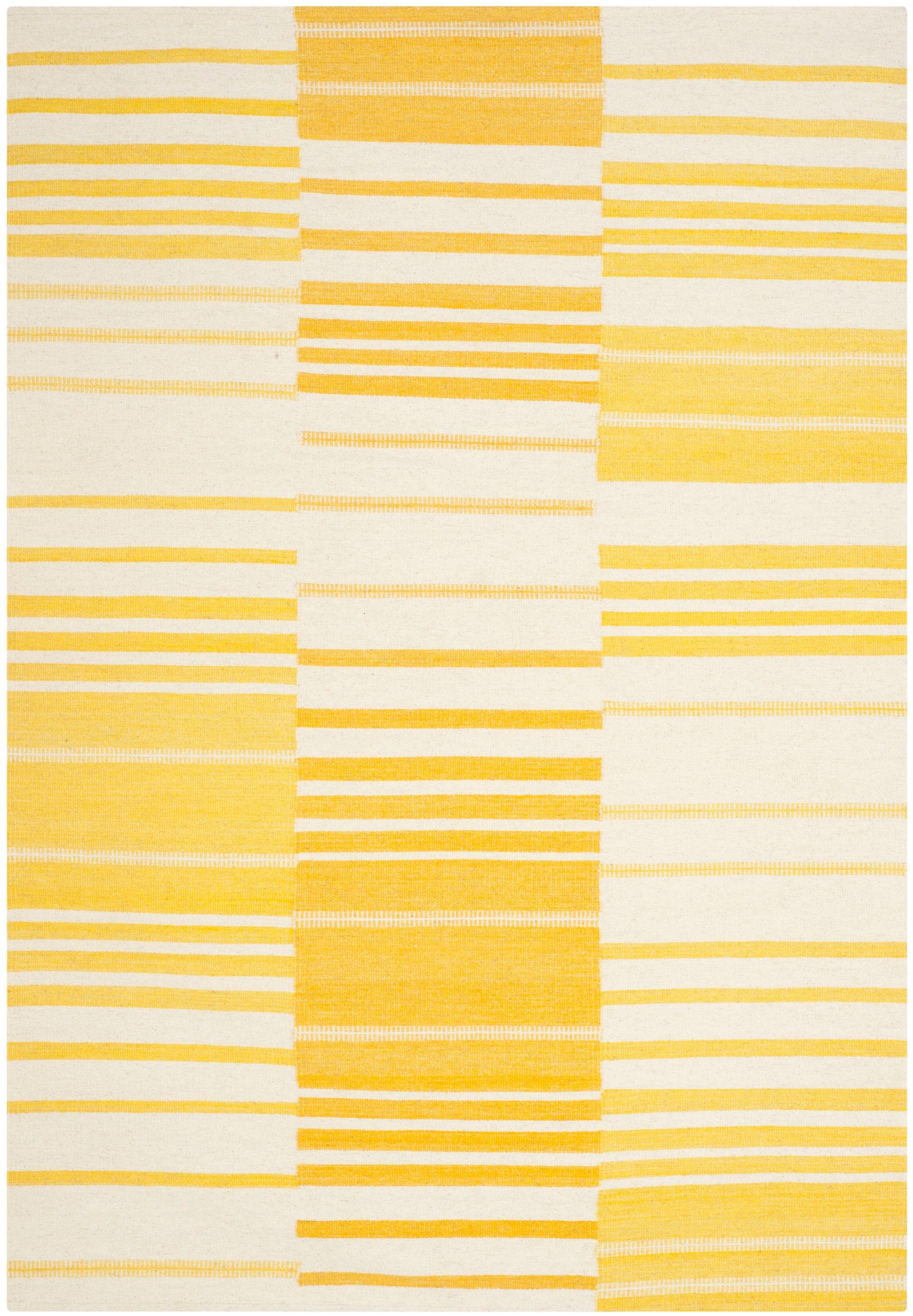Kilim KLM953 Hand Woven Area Rug - Gold/Ivory - 5'x8' - Safavieh.