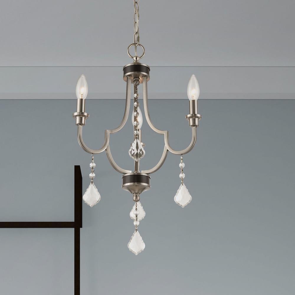 Livex Lighting Glendale 3 - Light Chandelier in  Brushed Nickel