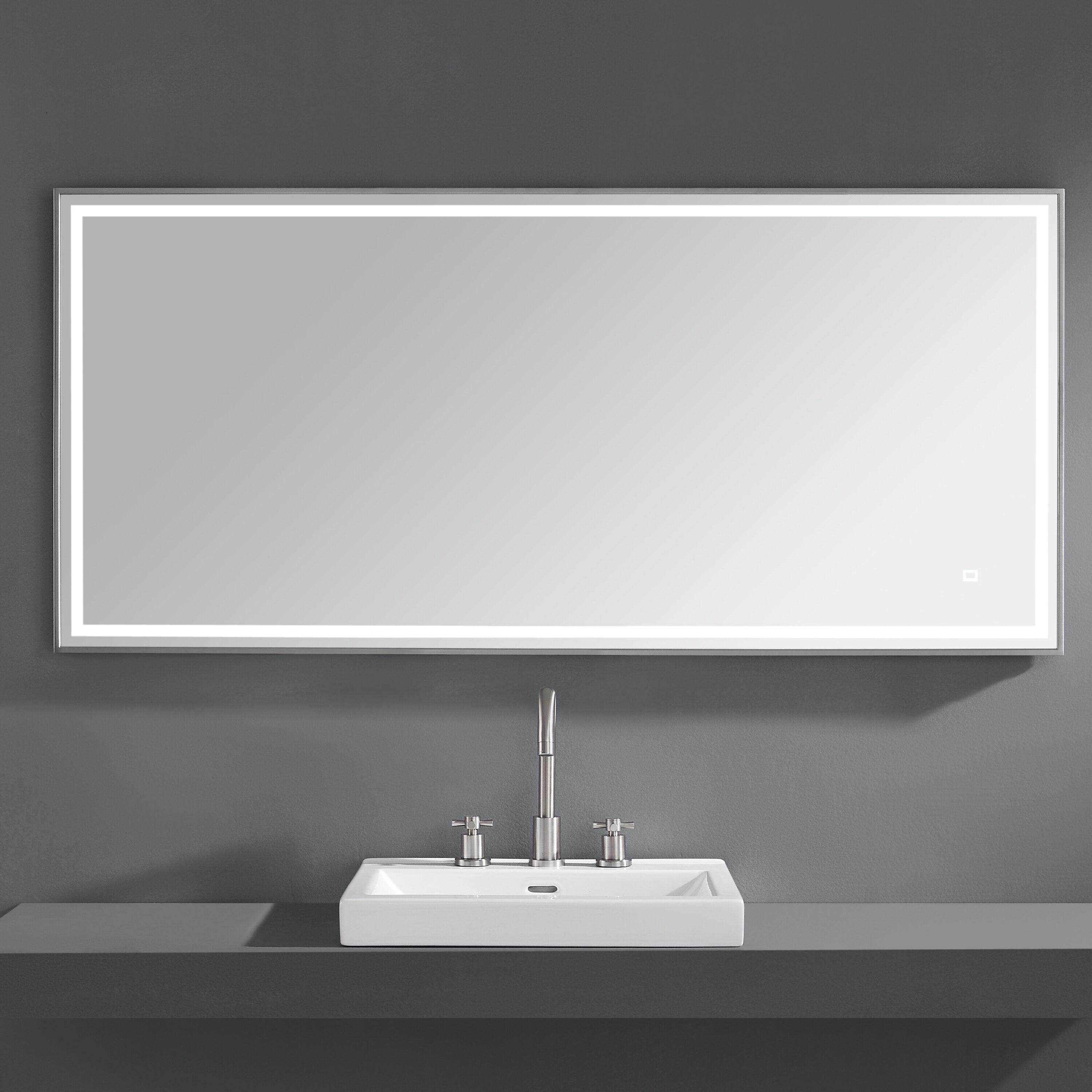 Avanity Led-M59 Led 59-1/16" W X 27-9/16" H Modern Rectangular Stainless Steel Framed