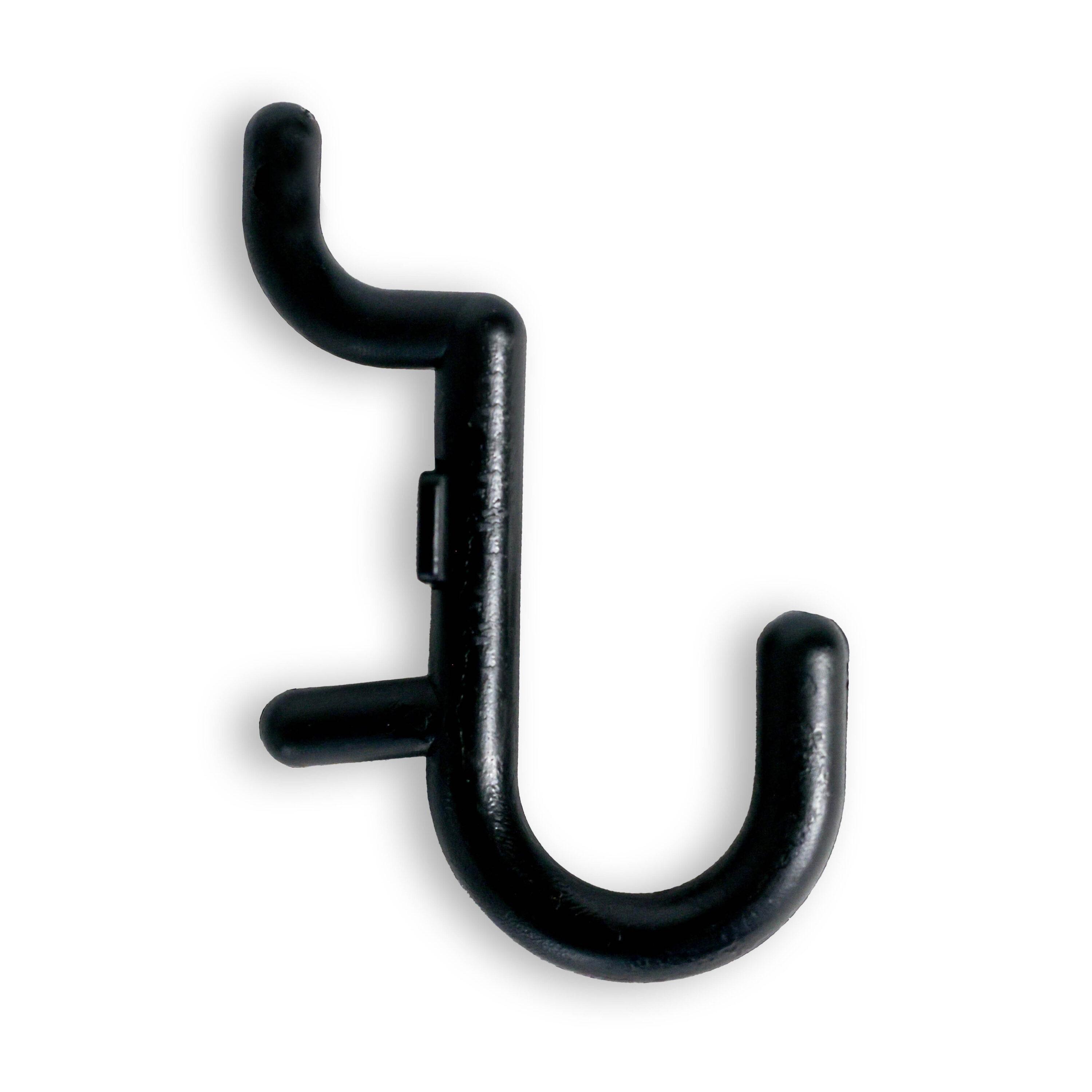 Wall Peg Hook Kit - L Style Pegboard Hooks Tool Storage Garage Organizer Choice Black or White Pegs
