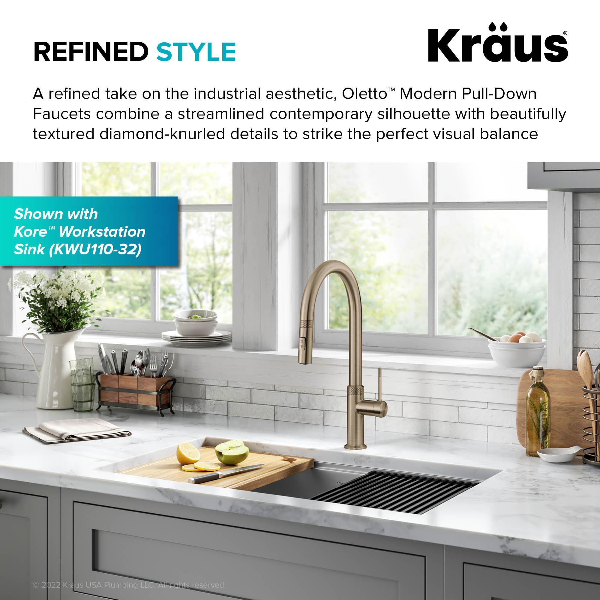 Kraus Oletto Single Handle High-arc Kitchen Faucet