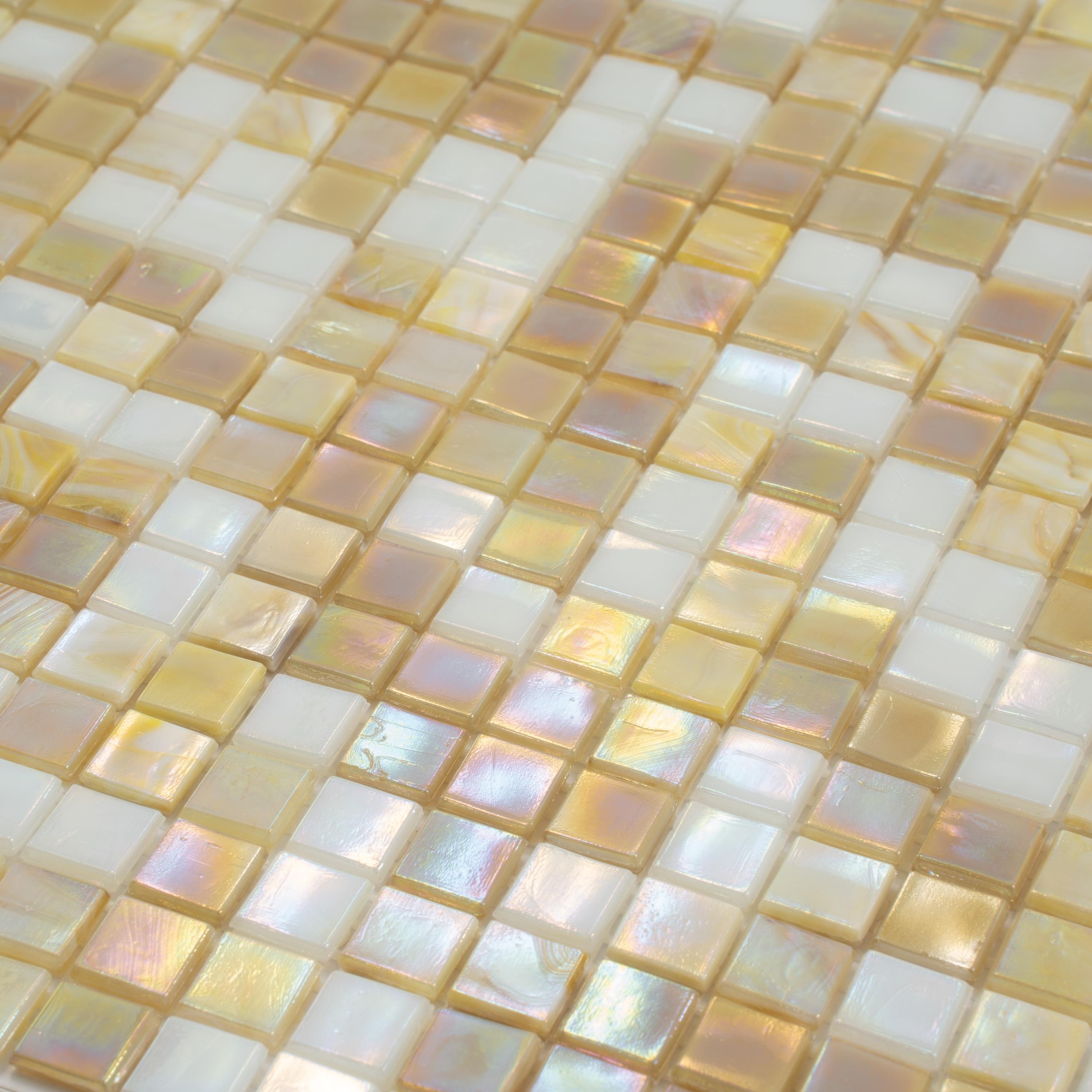 Mingles 0.6" x 0.6" Glass Mosaic Grid Wall & Floor Tile