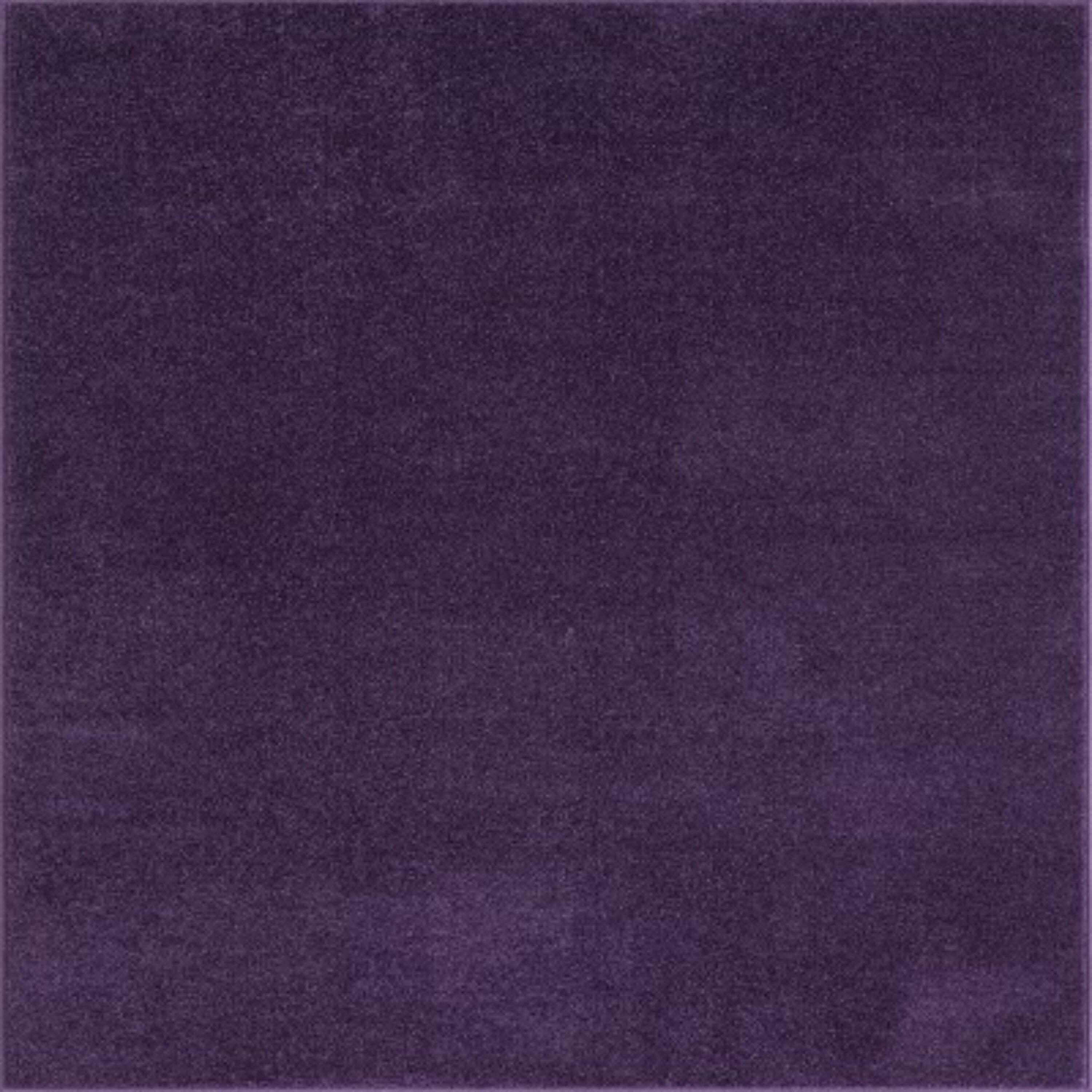 5'x5' Haze Solid Low-Pile, Purple - JONATHAN Y