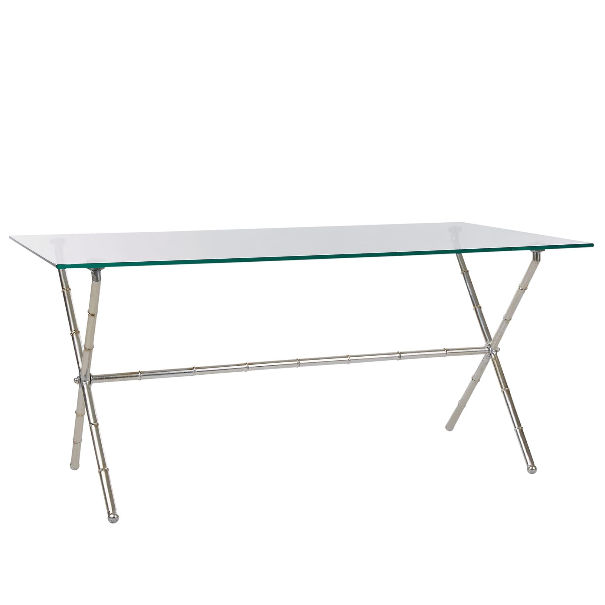 Brogen Coffee Table - Silver/Clear Glass - Safavieh