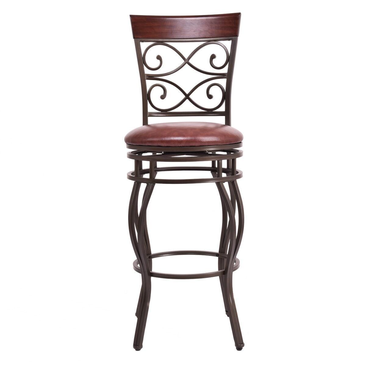 Tangkula 2PCS Bar Stools Dining Kitchen Pub Chair