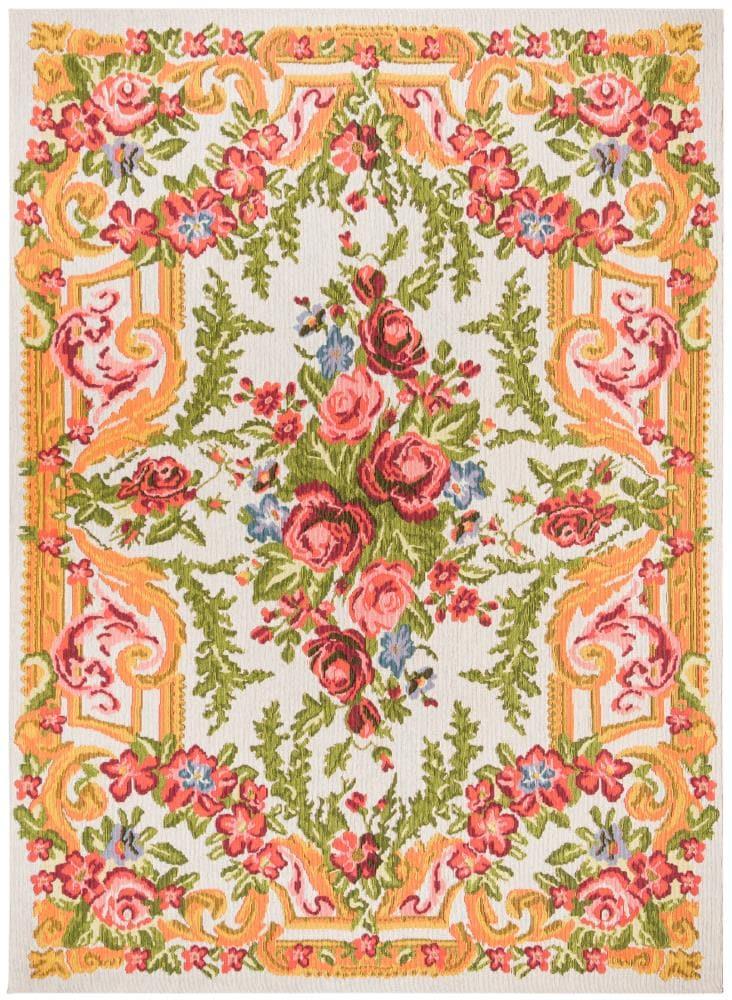 Classic Vintage CLV112 Power Loomed Area Rug - Ivory/Rose - 5'x8' - Safavieh.