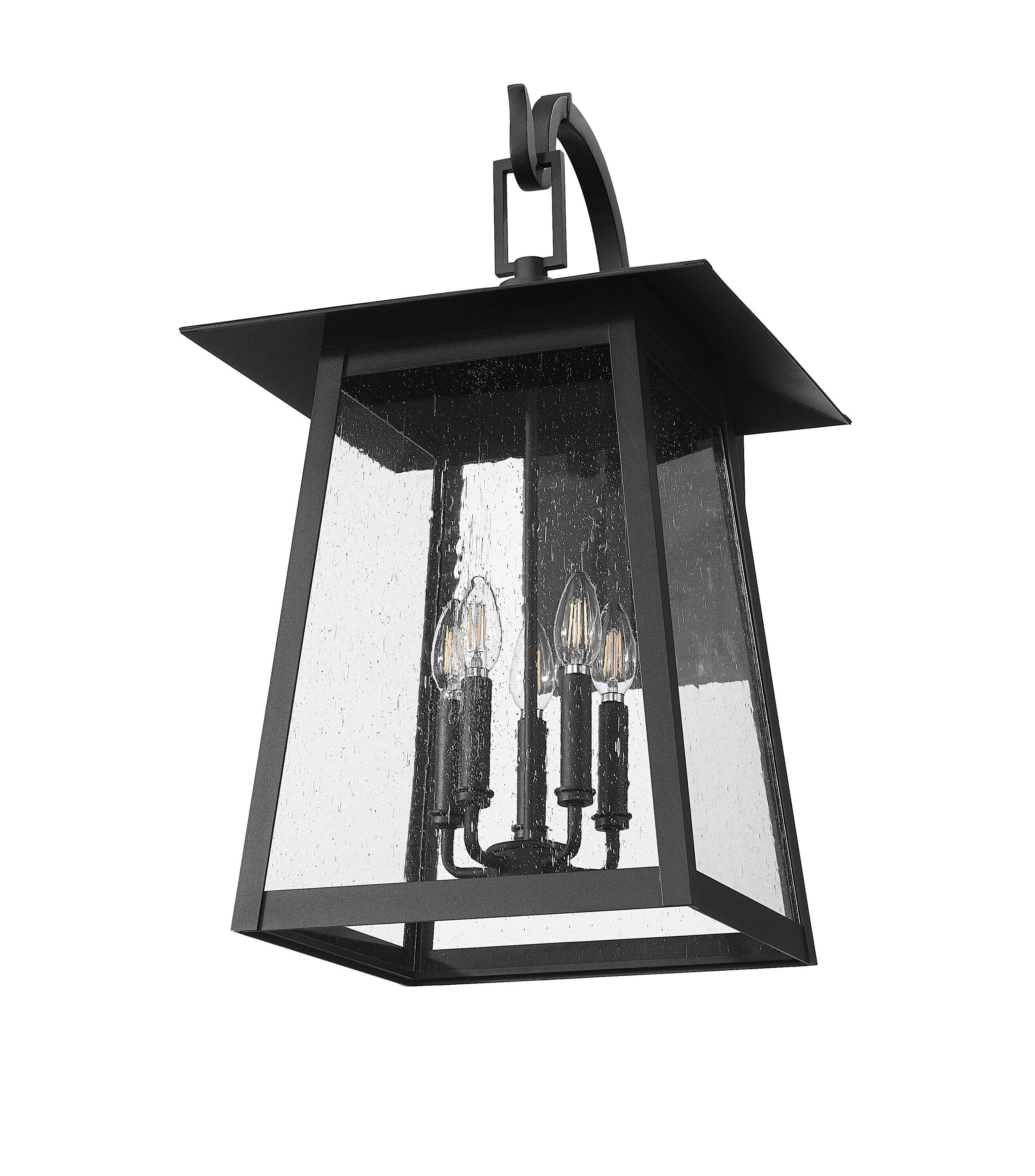 Rainer 5 Light Outdoor Wall Light in Black