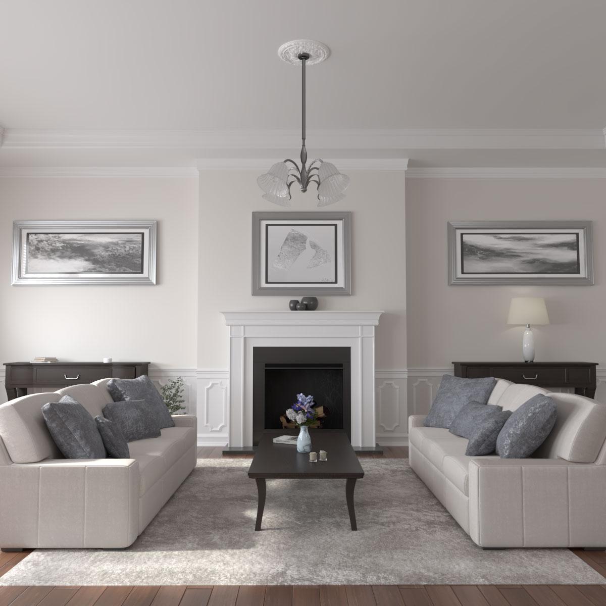 Ekena Millwork 20"OD x 1 5/8"P Baile Ceiling Medallion (Fits Canopies up to 3 1/4")