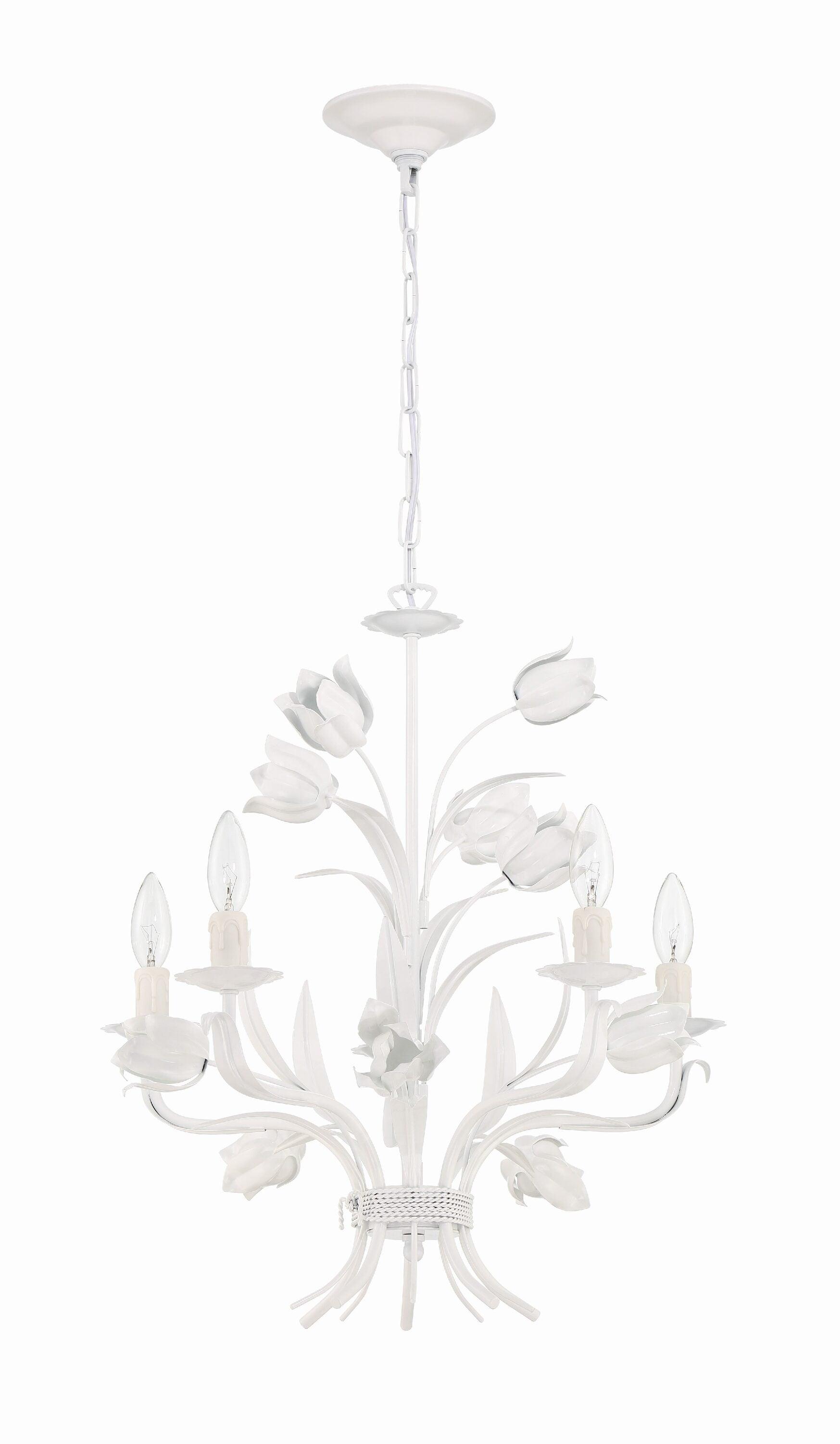 Crystorama Lighting Southport 5 - Light Chandelier in Wet White