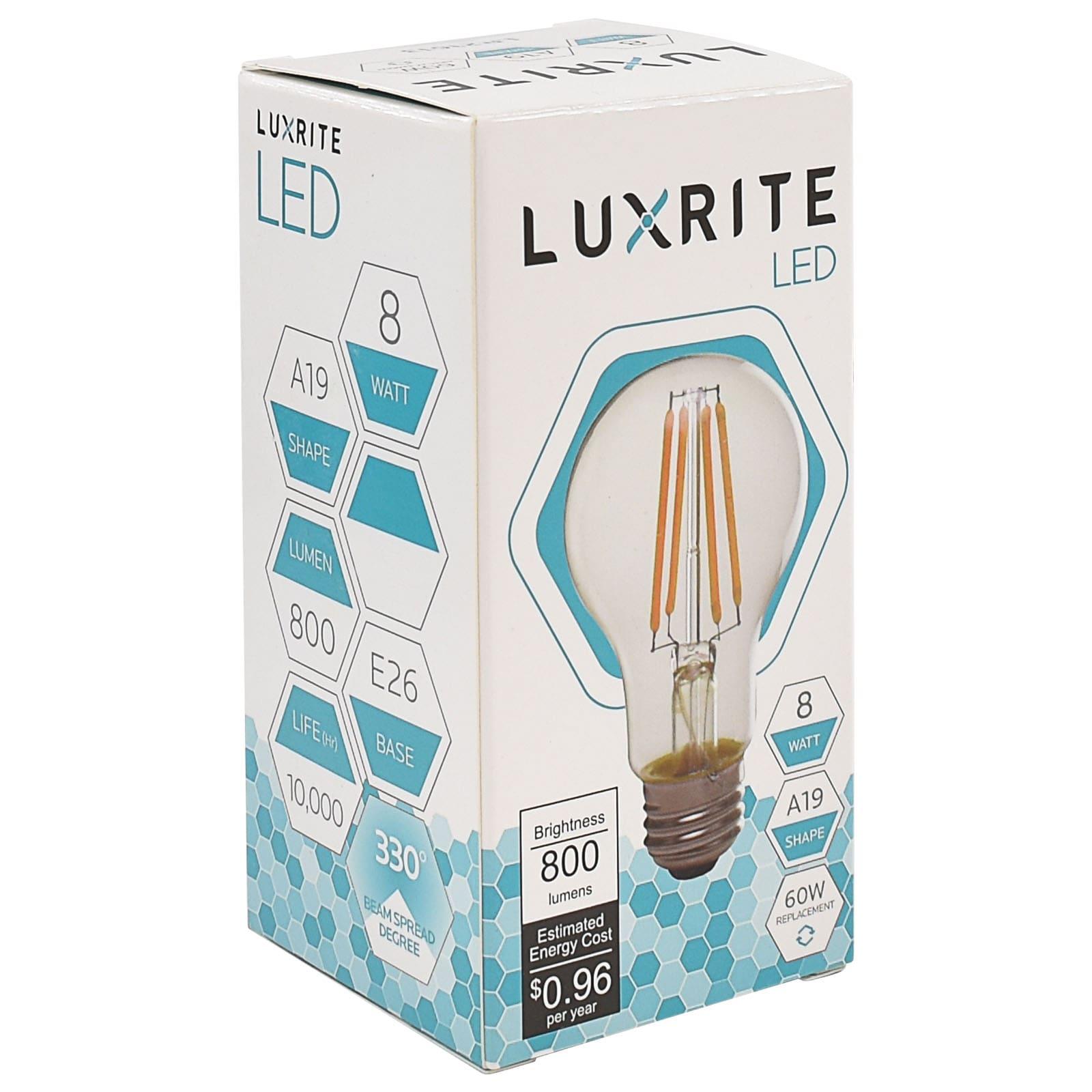 8 Watt (60 Watt Equivalent), Edison A19 LED, Dimmable Light Bulb, E26/Medium (Standard) Base