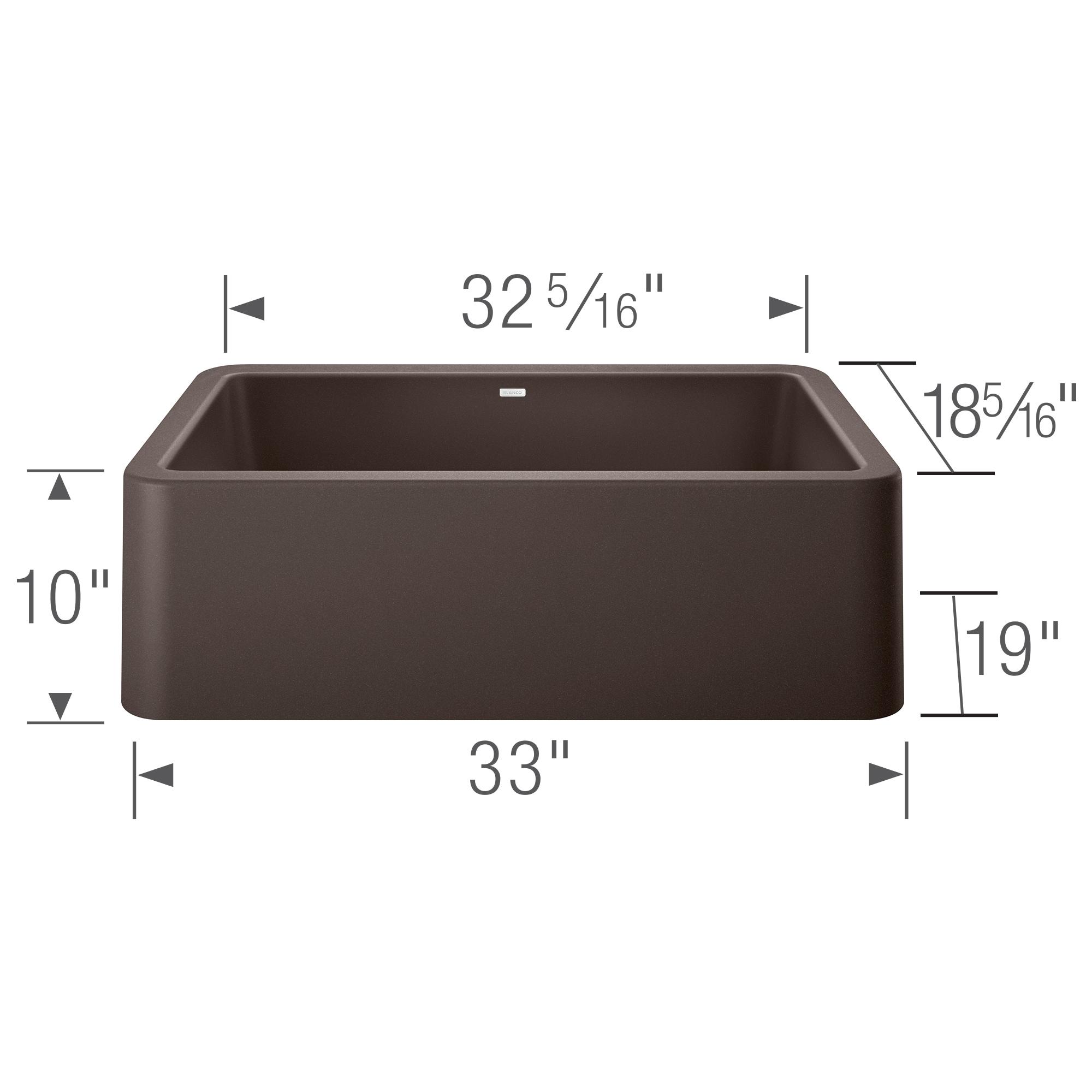 Ikon SILGRANIT 33" L x 19" W Farmhouse Sink