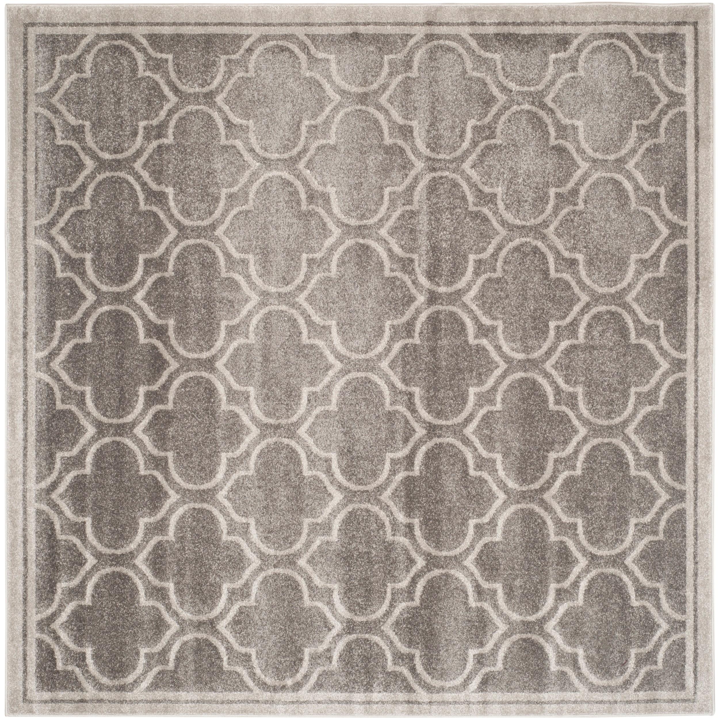 Amherst AMT412 Power Loomed Area Rug - Grey/Light Grey - 9'x9' - Safavieh.