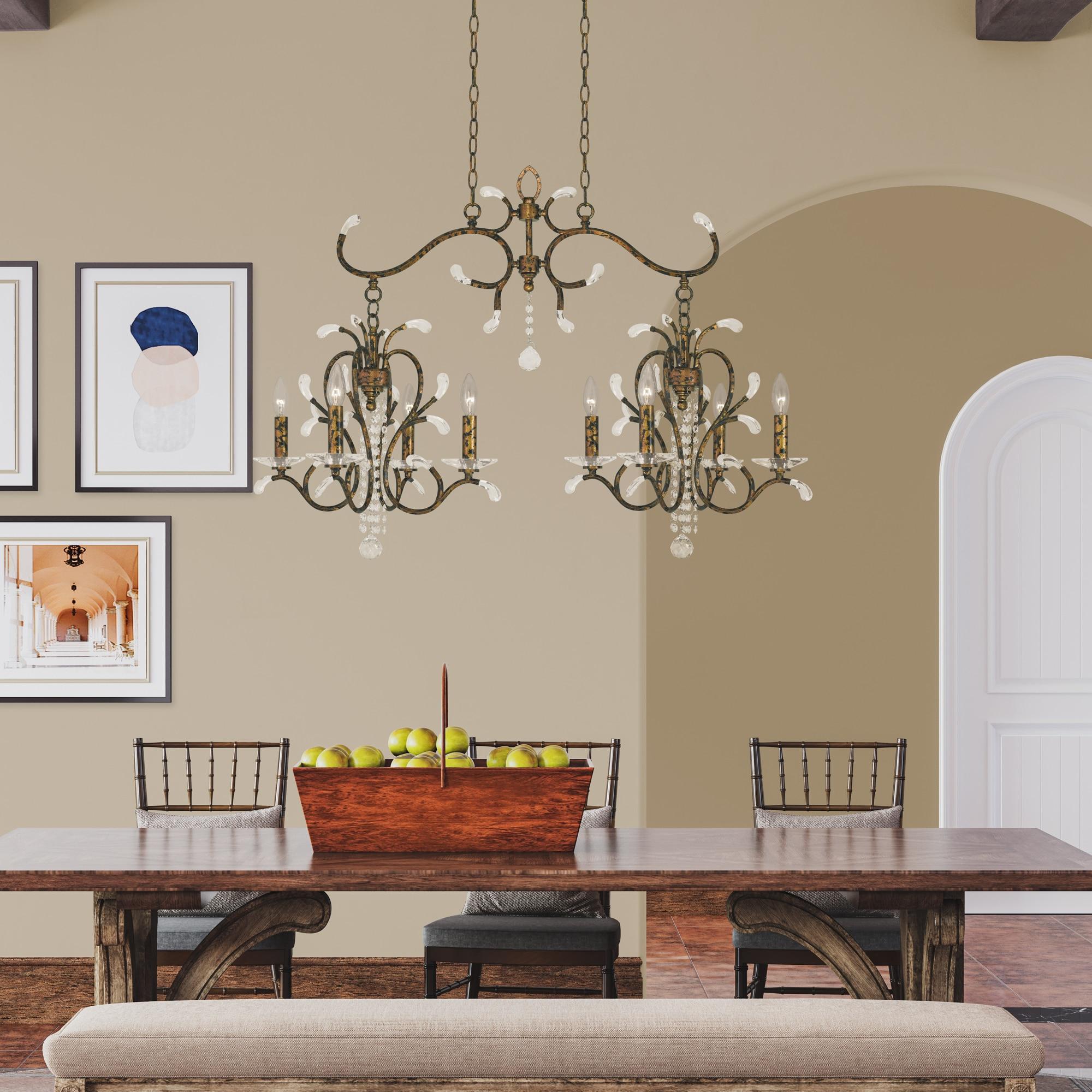 Livex Lighting Serafina 8 - Light Chandelier in  Hand Applied Venetian Golden Bronze