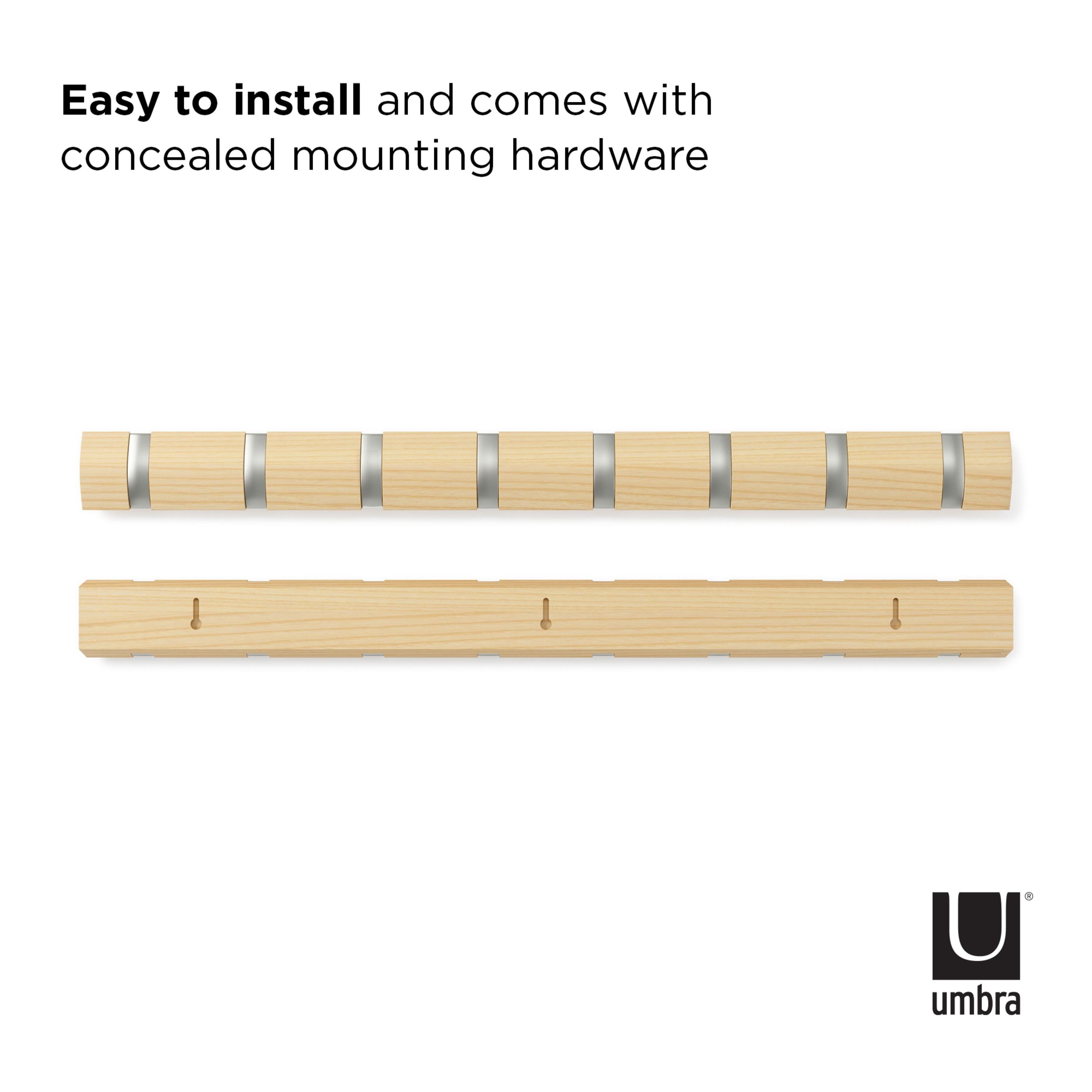 Flip 8 - Hook Solid Wood Coat Rack