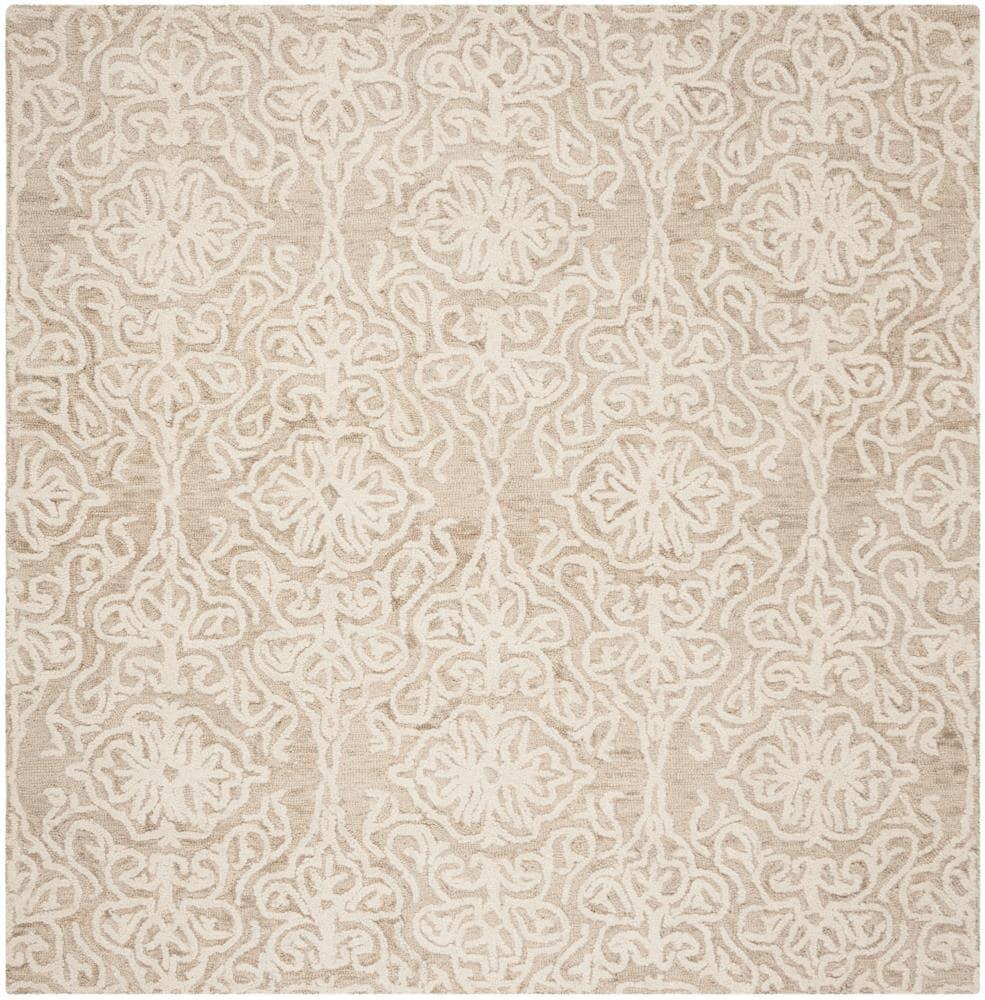 Blossom BLM112 Hand Tufted Indoor Area Rug - Beige/Ivory - 6'x6' - Safavieh