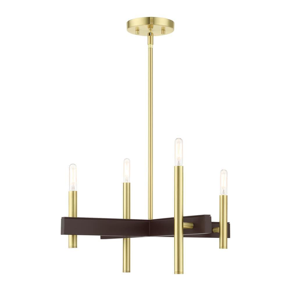 Livex Lighting - Denmark - 4 Light Chandelier in Mid Century Modern Style - 20