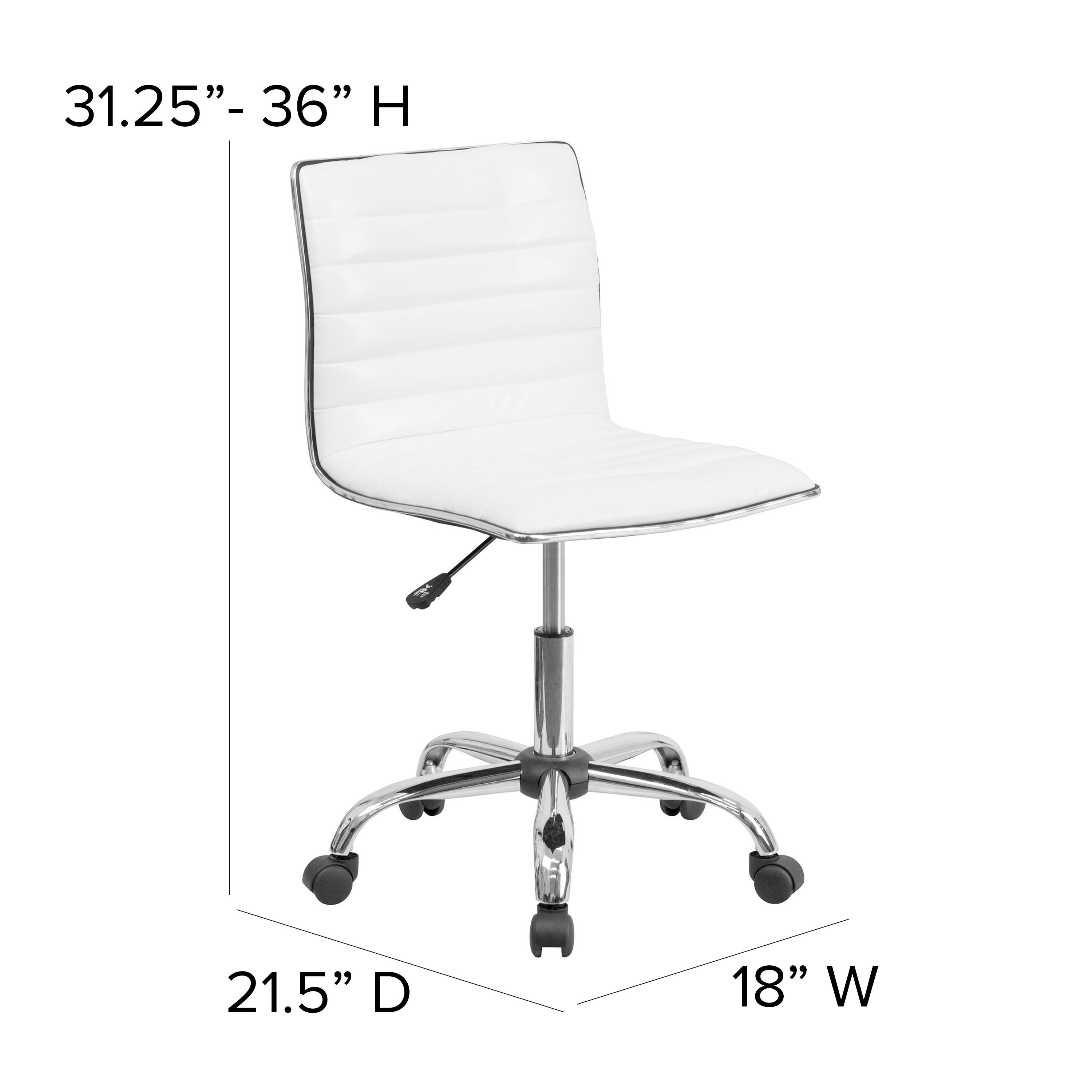 Flash Furniture Low Back Designer Armless Ribbed Swivel Task Office Chair