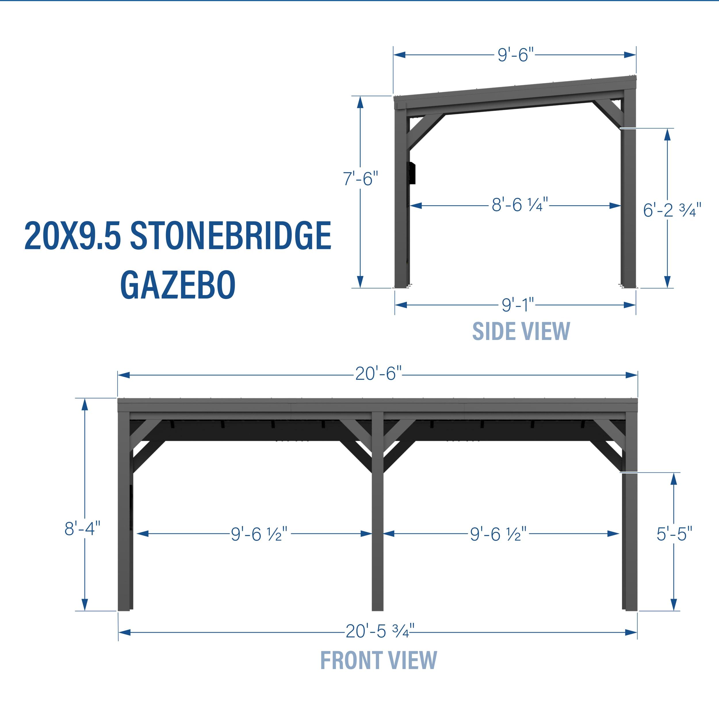 Backyard Discovery 20 X 9.5 Stonebridge Gazebo