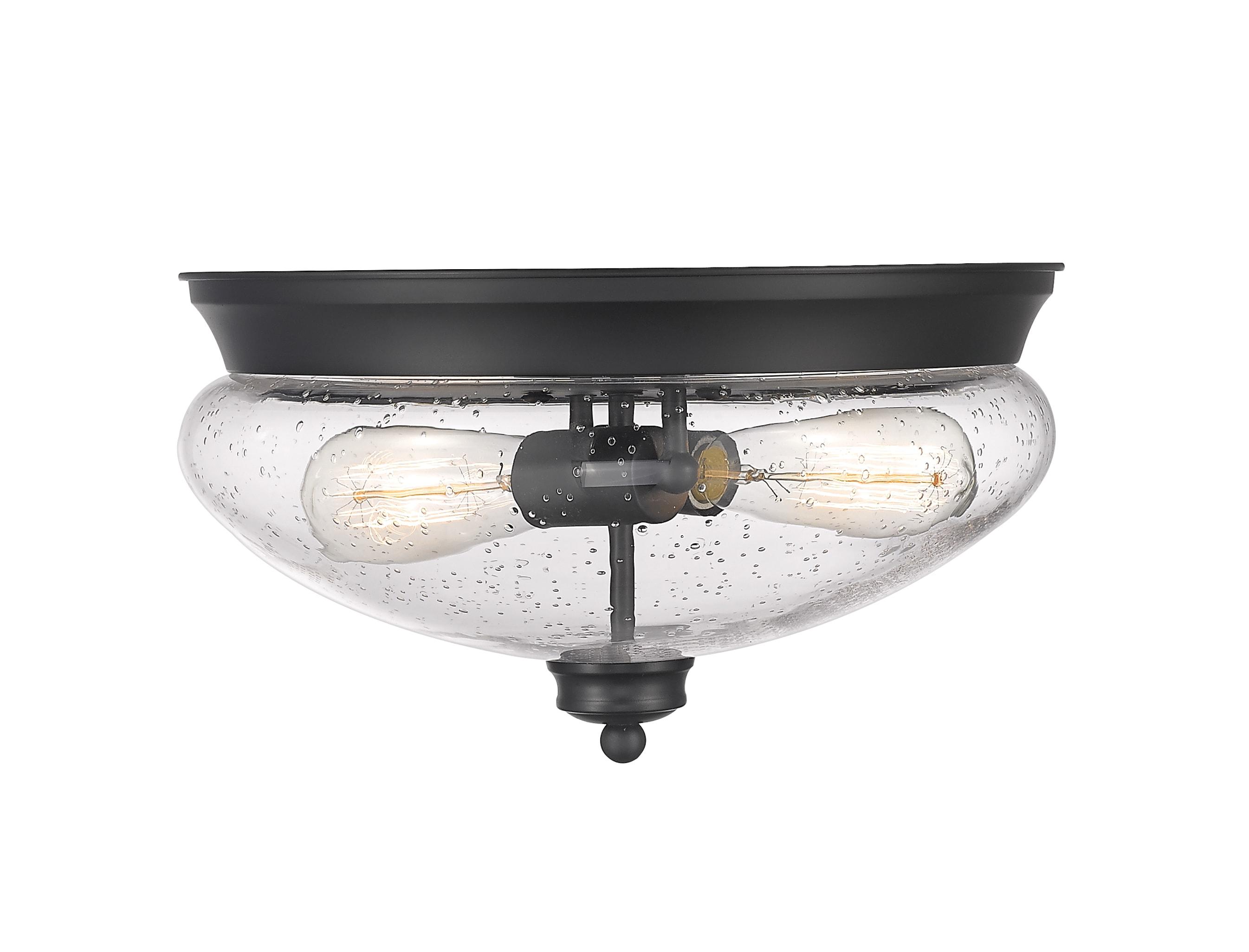 722F2-MB-Z-Lite-Amon - 2 Light Flush Mount in Traditional Style - 13 Inches Wide by 7.5 Inches High