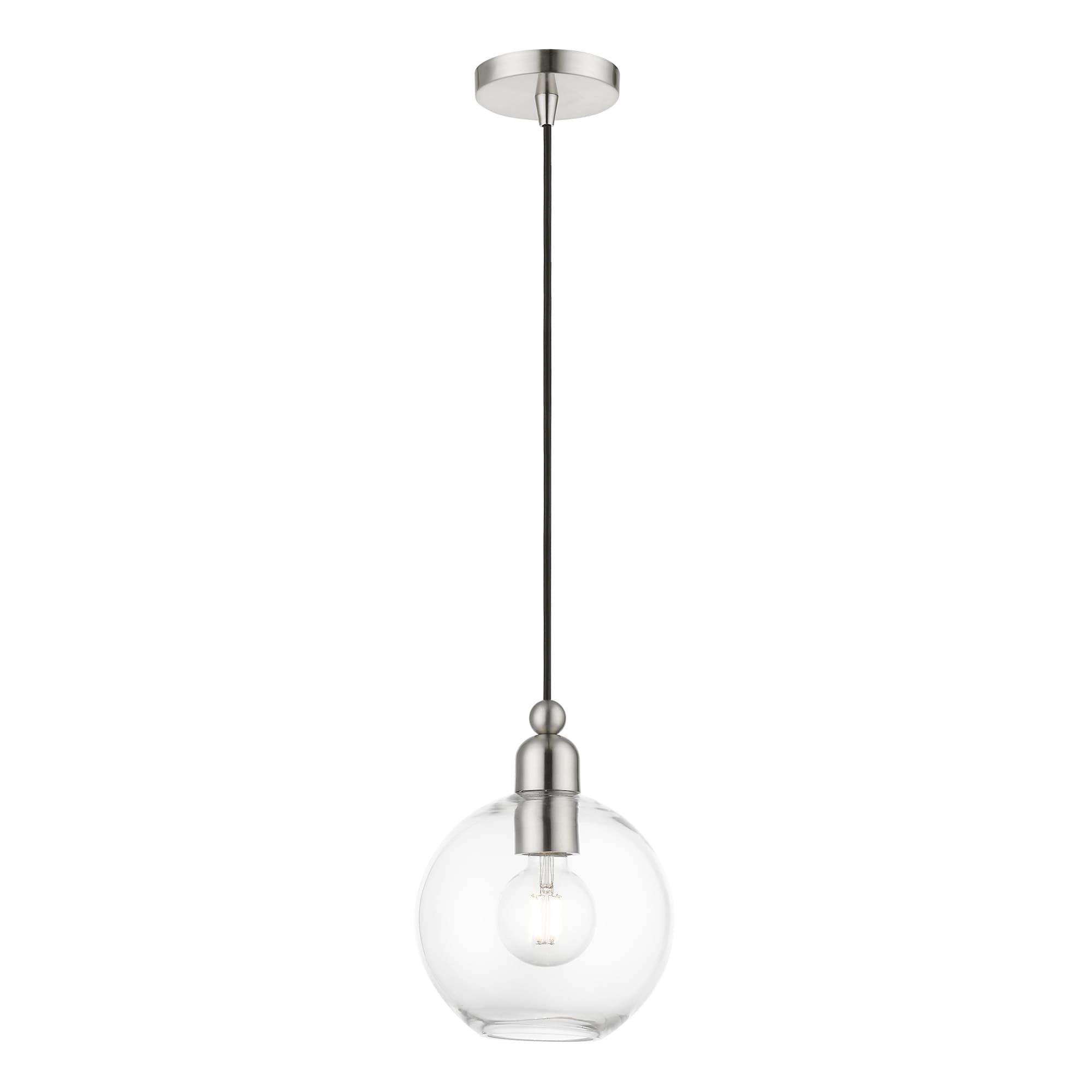 Livex Lighting Downtown 1 - Light Pendant in  Brushed Nickel