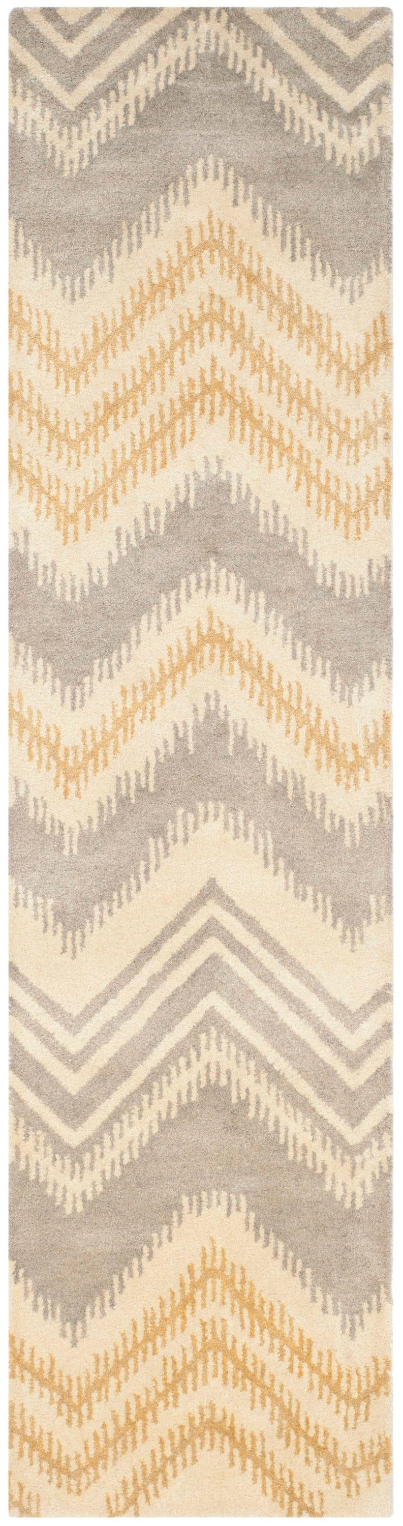 Capri CPR445 Hand Tufted Runner Rug - Grey/Gold - 2'3"x9' - Safavieh.