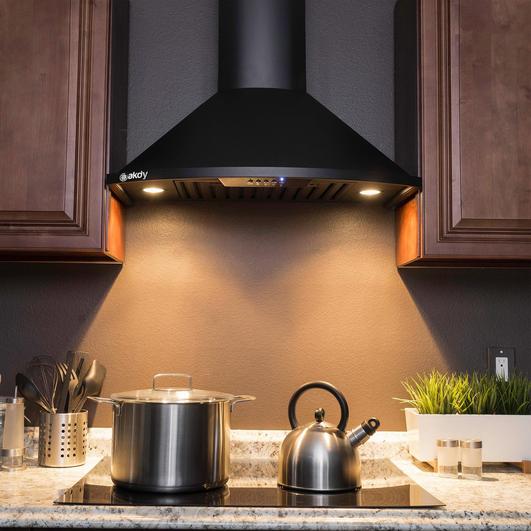 30-in Convertible 343 CFM Stainless Steel Wall Mount Range Hood with Carbon Filter