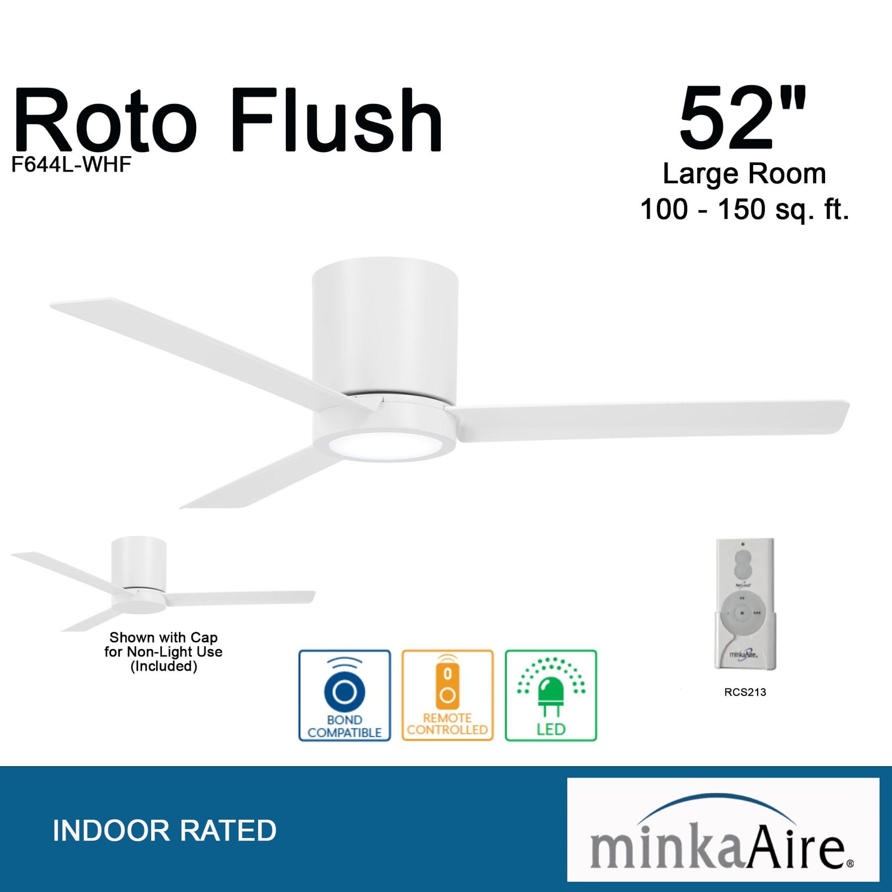 Roto Flush 52'' Ceiling Fan with LED Lights