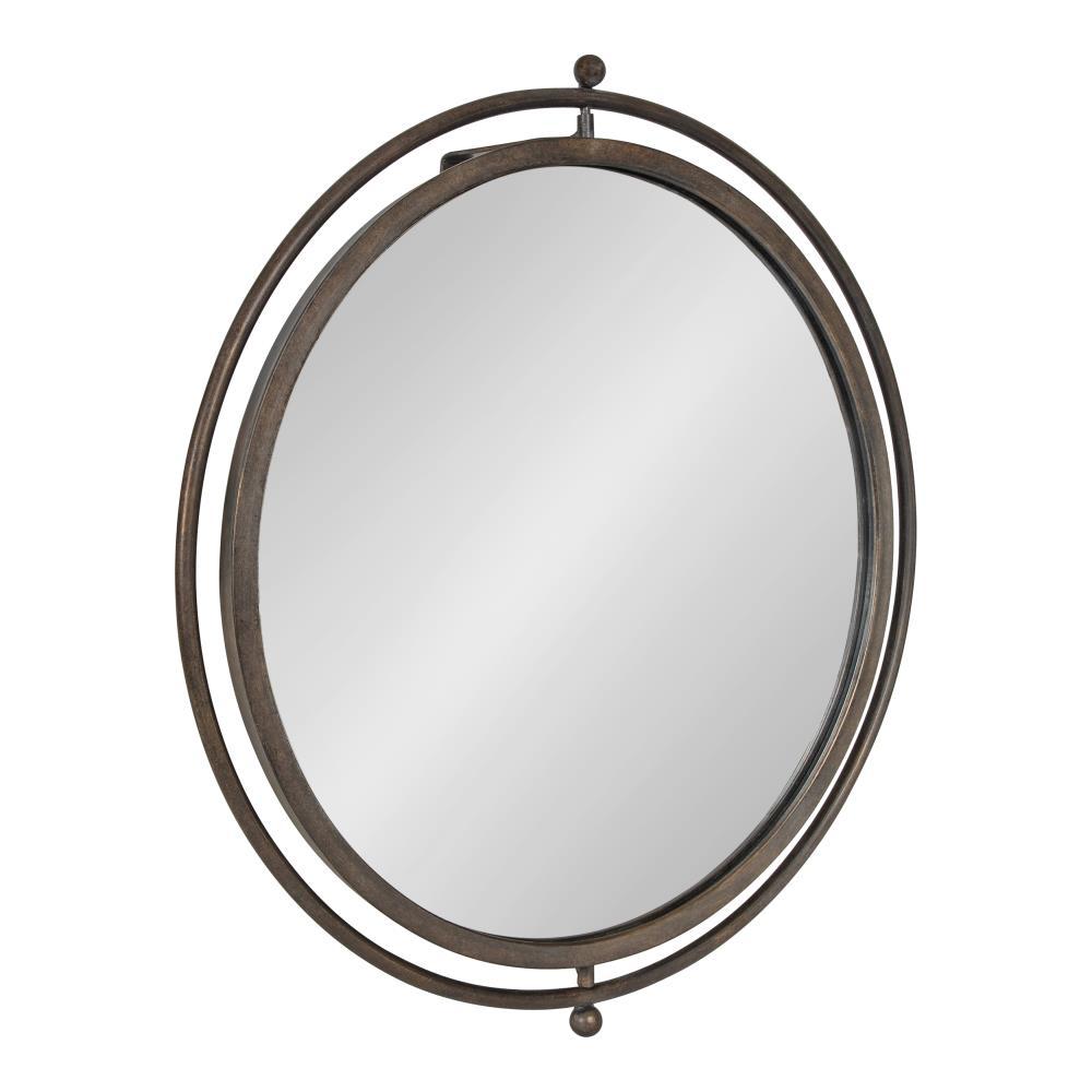 21"x23" Baron Pivot Decorative Wall Mirror Silver - Kate & Laurel All Things Decor: Swivel Rod, Easy Mount